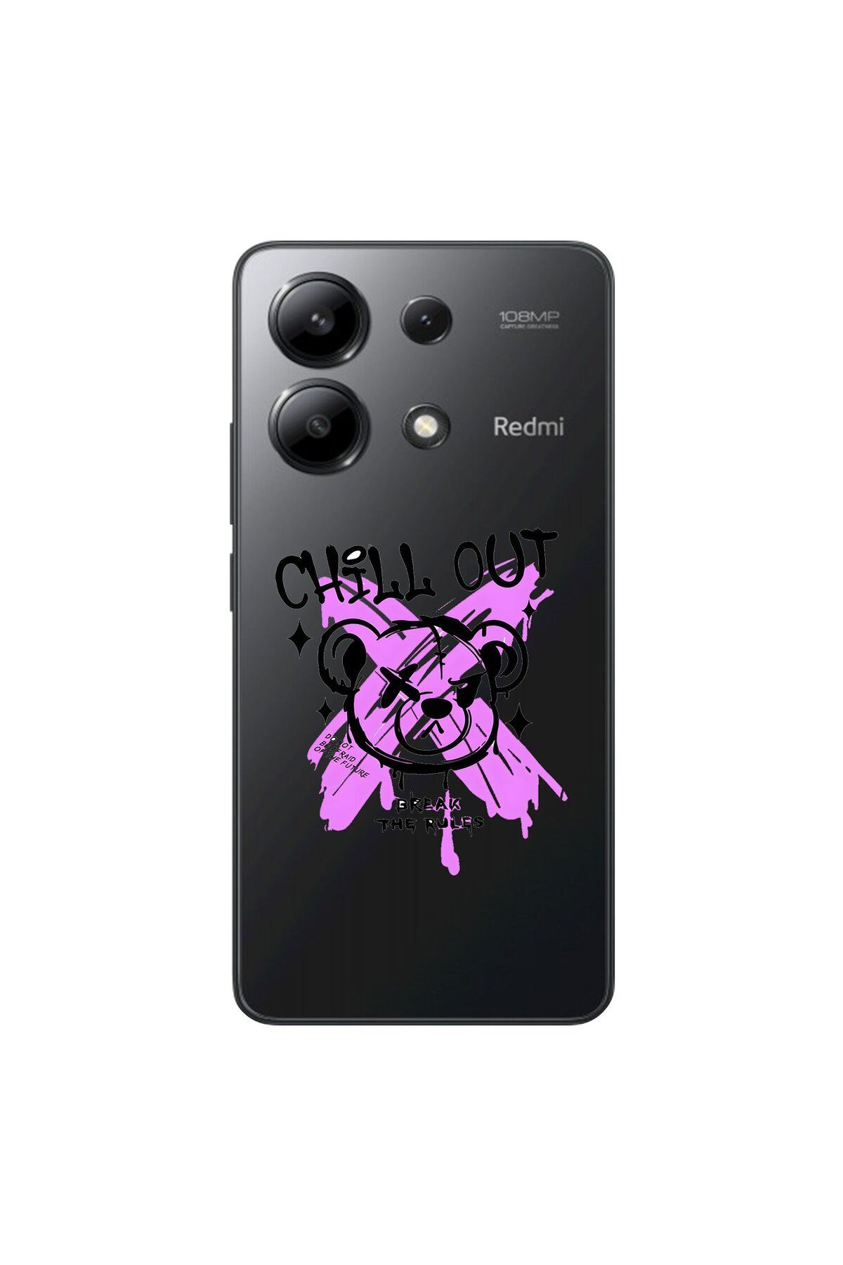 Dali Design Xiaomi Redmi Note 13 Uyumlu Şeffaf Kılıf Graffiti 7 Tasarımlı