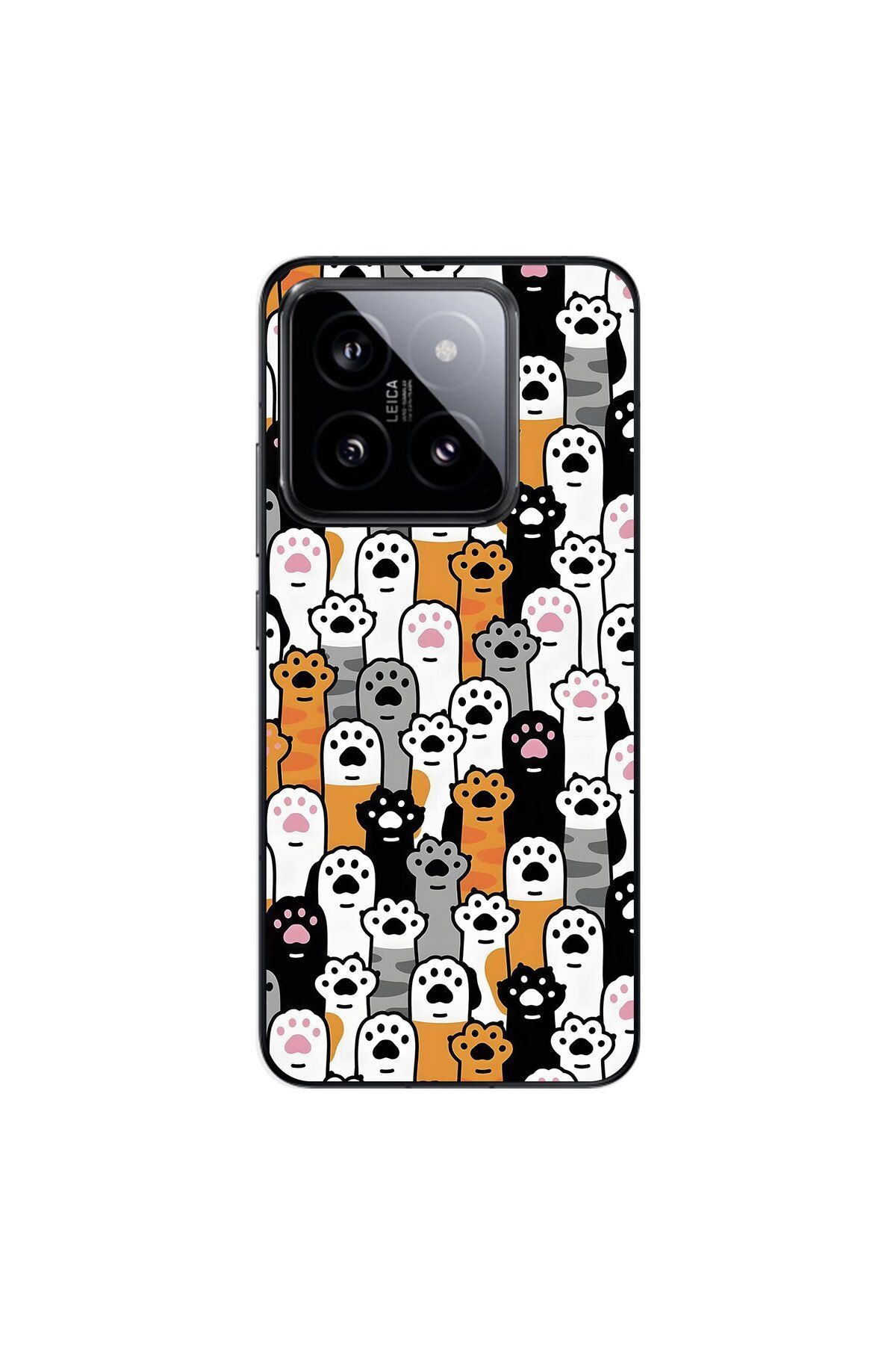 Dali Design Xiaomi Mi 14 Pro Uyumlu Şeffaf Kılıf Kedişler 3 Tasarımlı