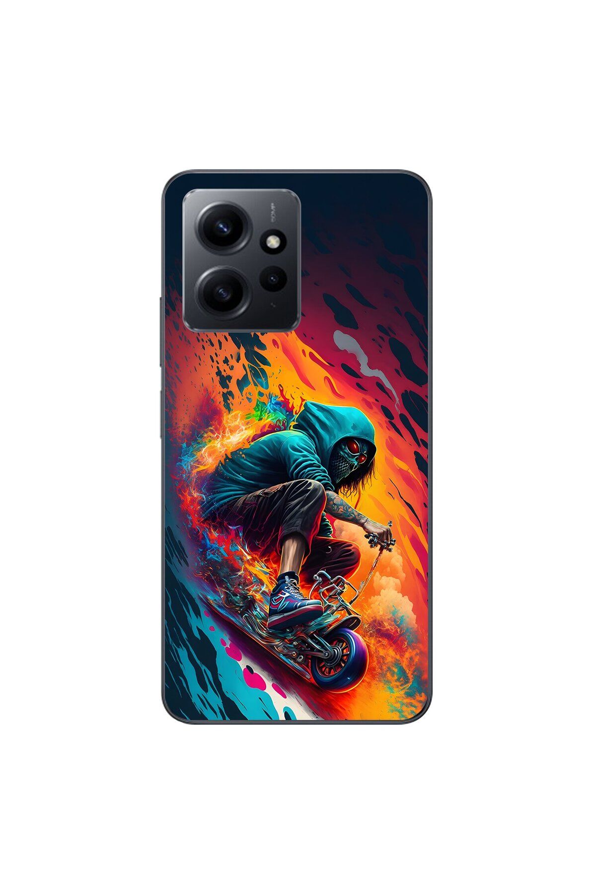 Dali Design Xiaomi Redmi Note 12 Uyumlu Şeffaf Kılıf Aesthetic 5 Tasarımlı