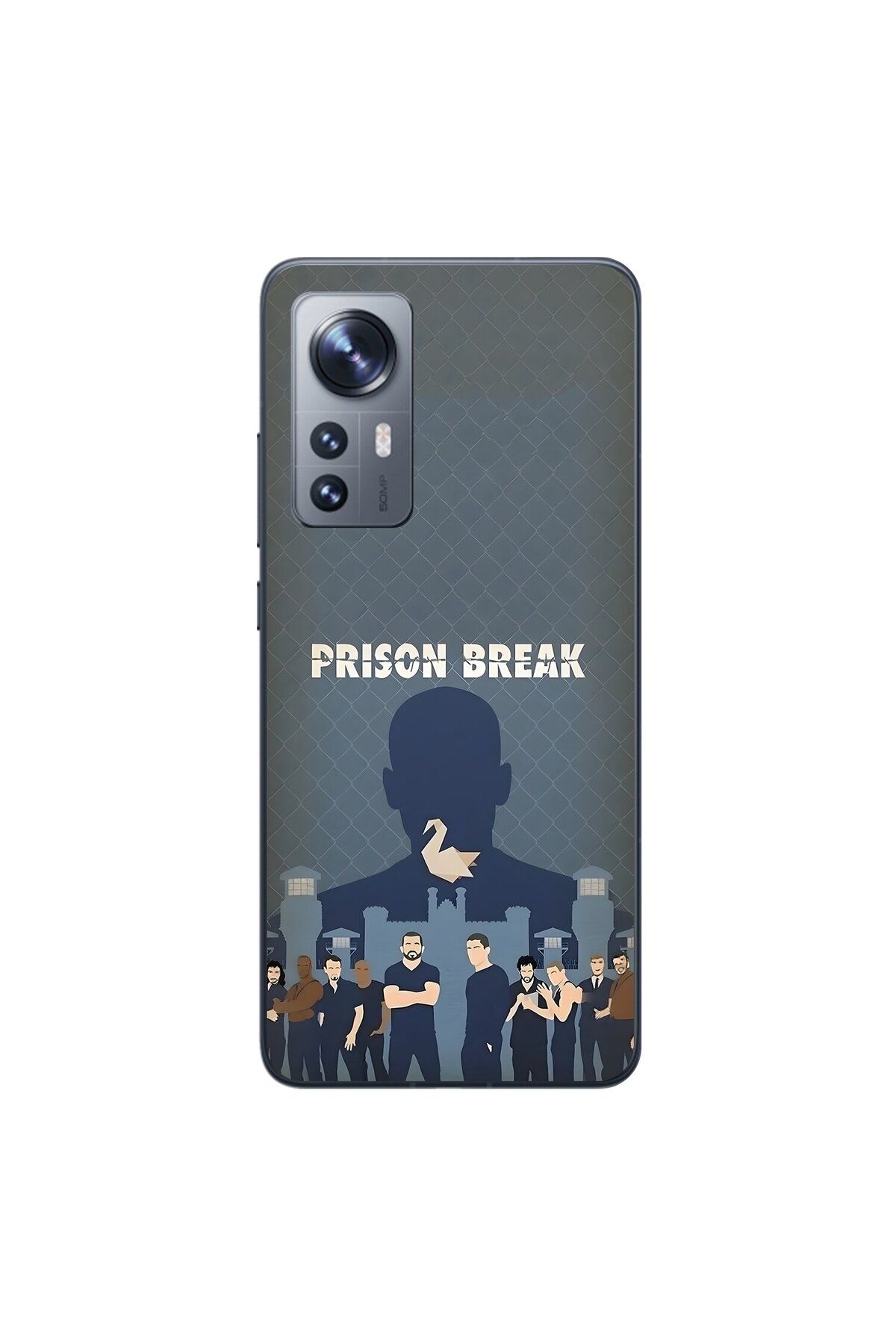 Dali Design Xiaomi Mi 12 Uyumlu Şeffaf Kılıf Prison Break Tasarımlı