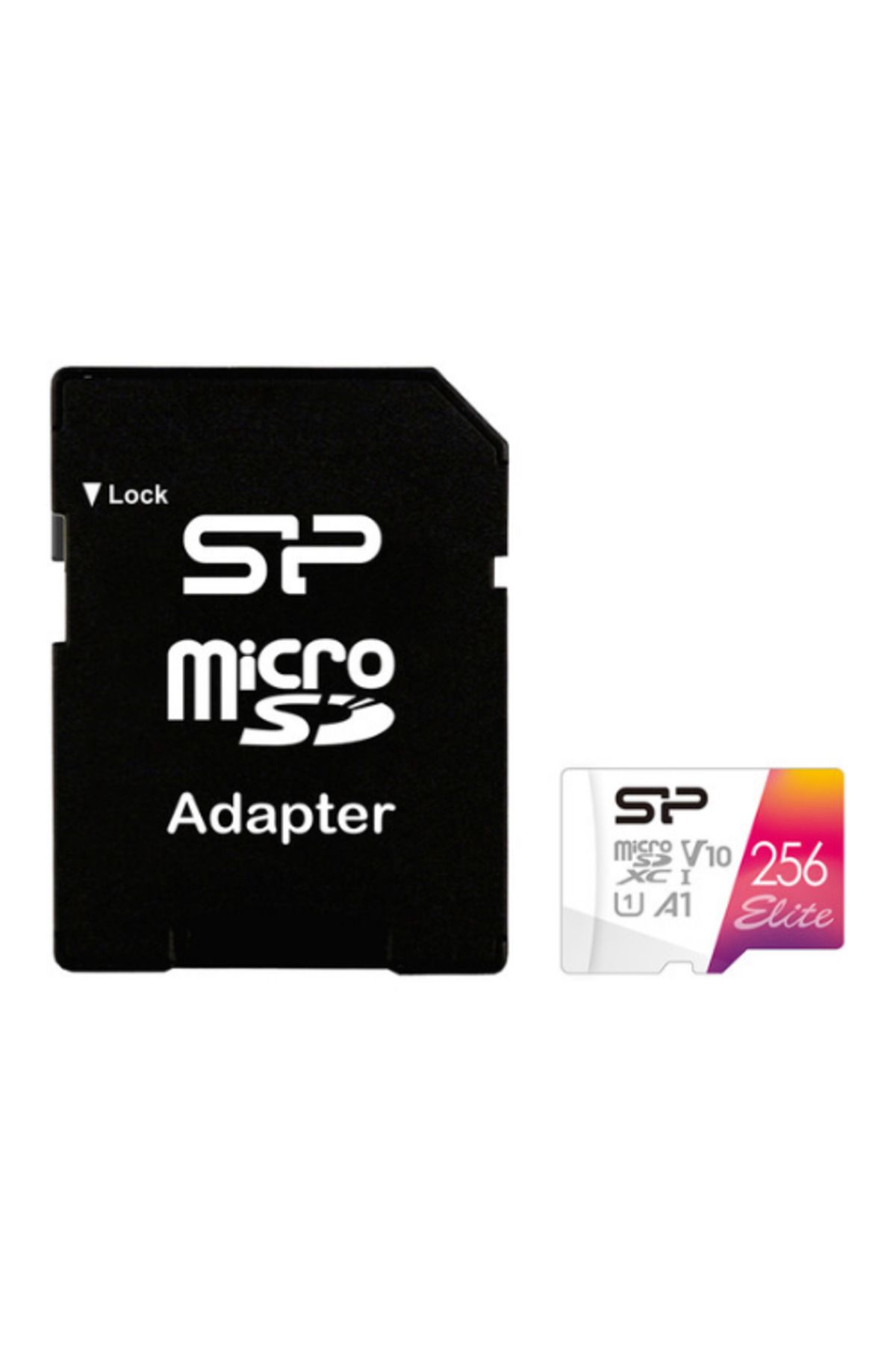 Silicon Power-Card de memorie Silicon Power Elite, microSDXC, 256GB, Class 10, UHS-I U1, V10, A1 + Adaptor SD 2