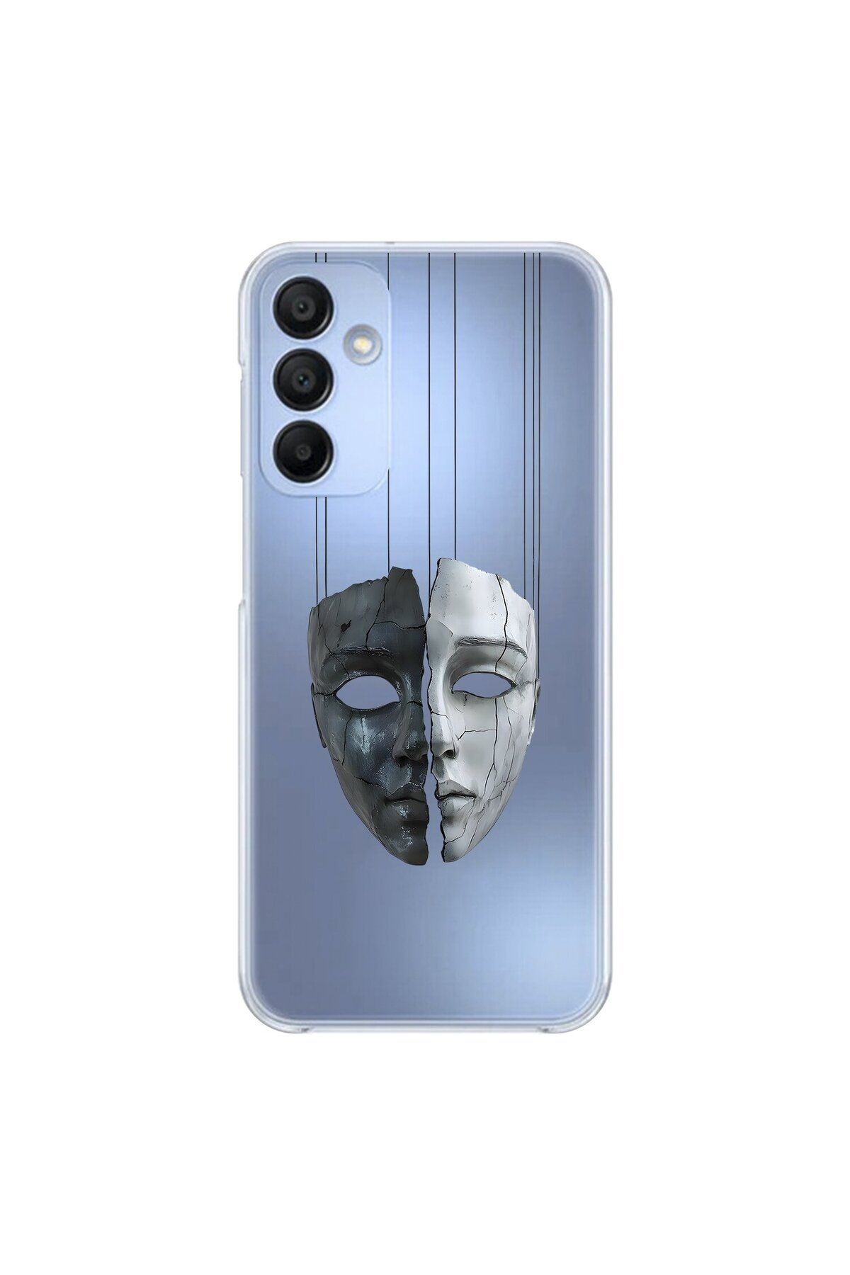 Dali Design Samsung Galaxy A15 Uyumlu Şeffaf Kılıf Estetik Yüz 8 Tasarımlı