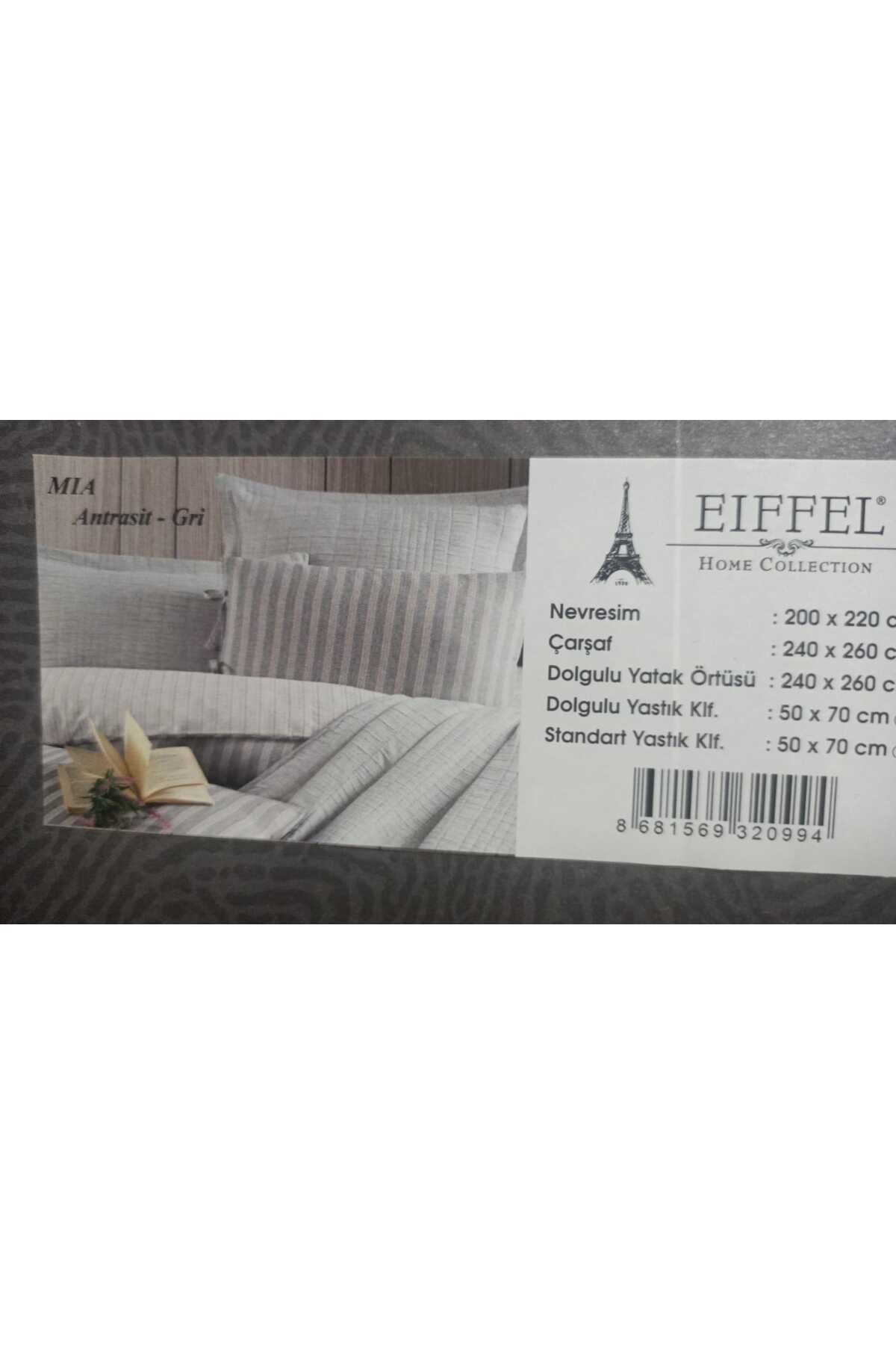 eiffel ARMUTLU YATAK ÖRTÜSÜ NEVRESİM TAKIMI ÇANTALI