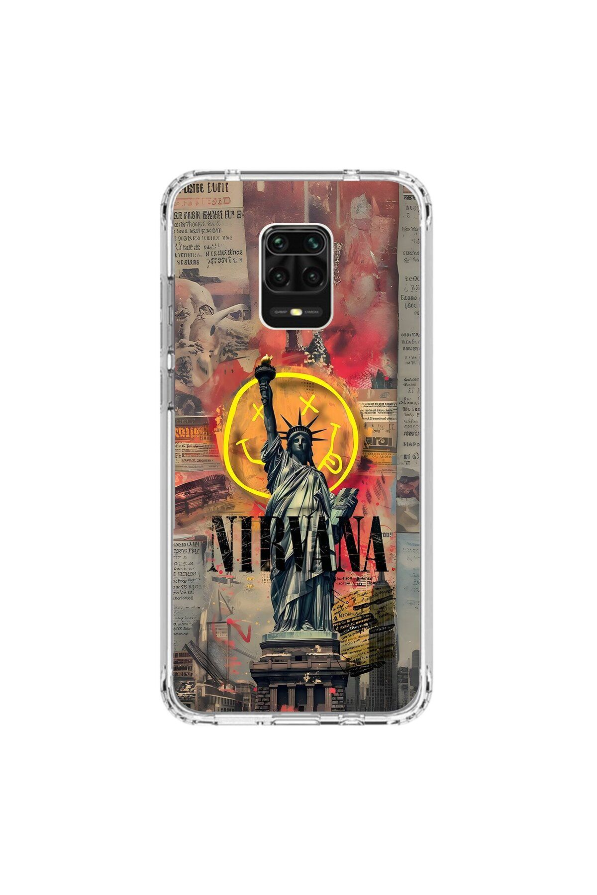 Dali Design Xiaomi Redmi Note 9 Pro Uyumlu Şeffaf Kılıf Aesthetic 3 Tasarımlı
