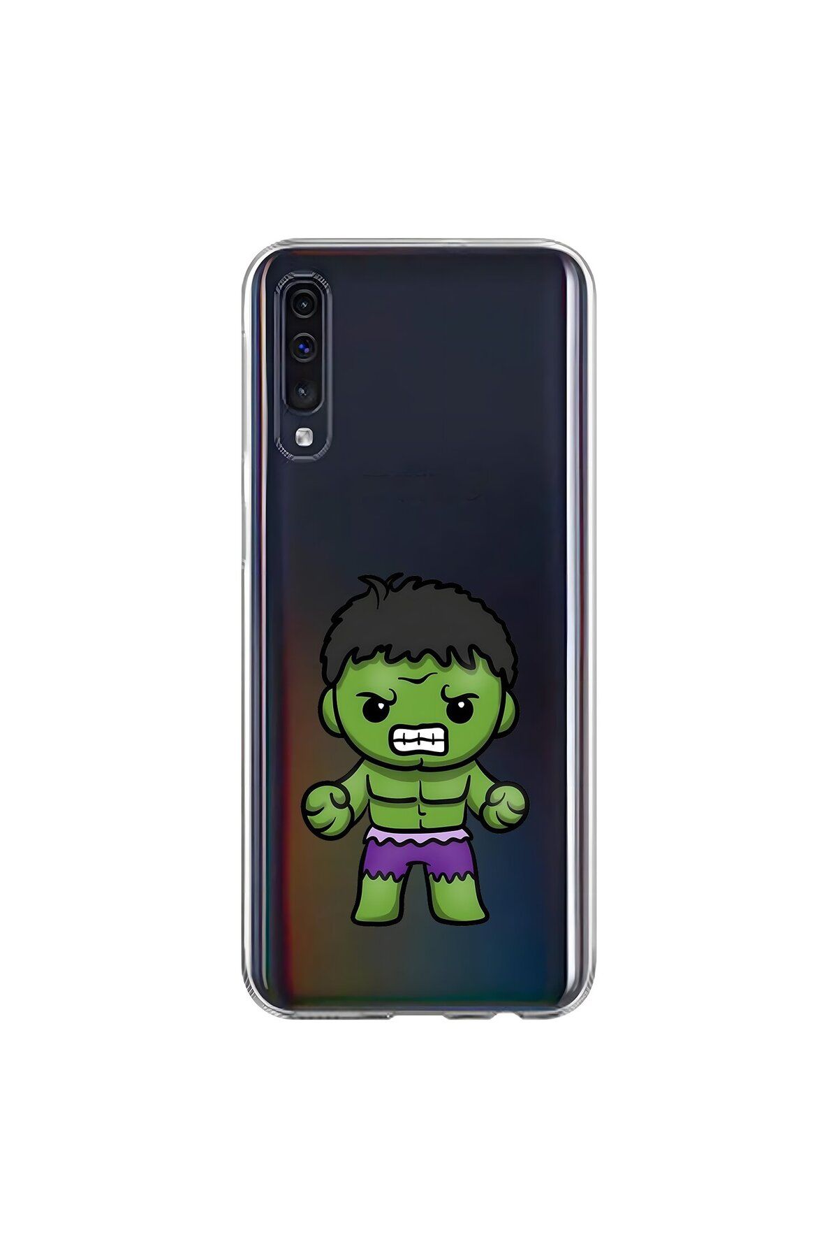 Dali Design Samsung Galaxy A70 Uyumlu Şeffaf Kılıf Chibi 3 Tasarımlı