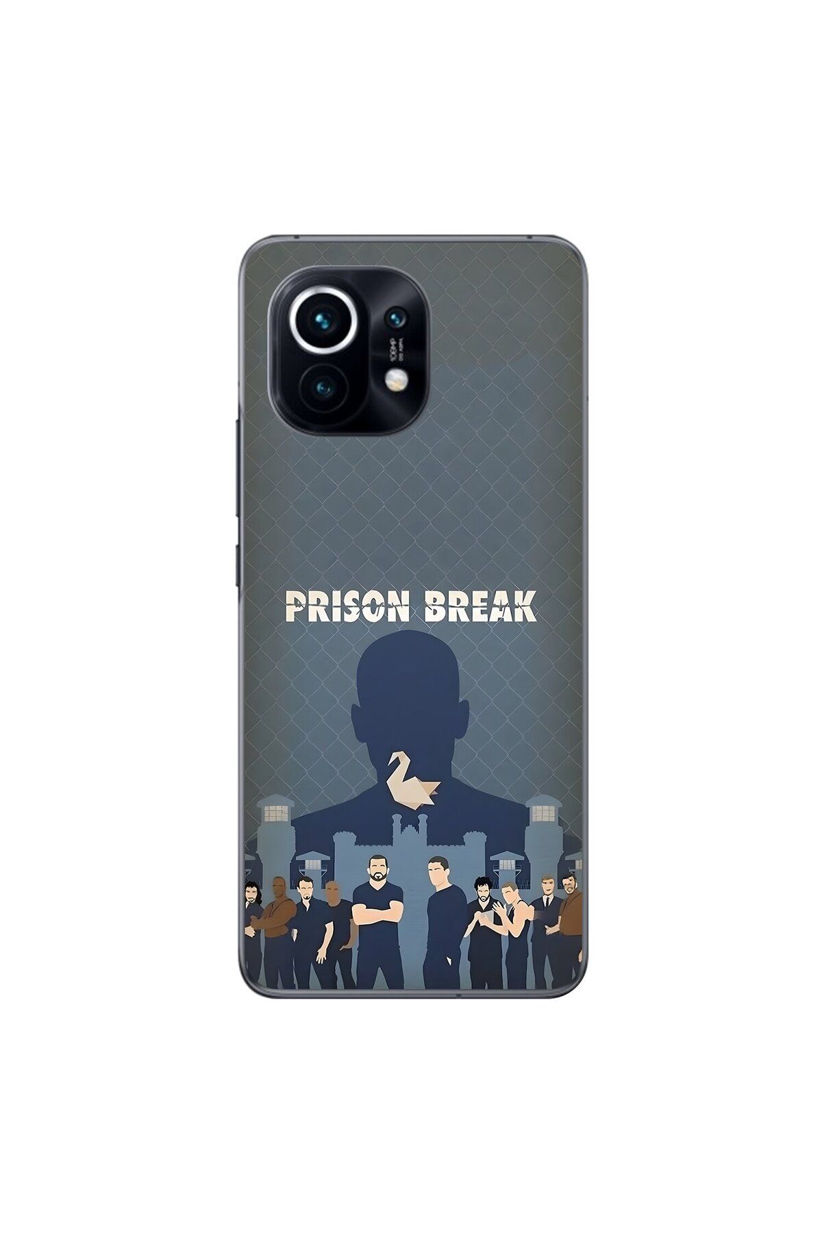 Dali Design Xiaomi Mi 11 Uyumlu Şeffaf Kılıf Prison Break Tasarımlı