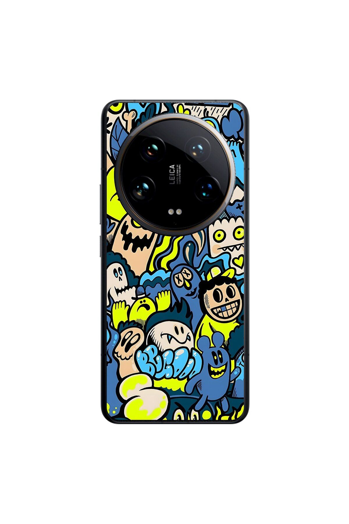 Dali Design Xiaomi Mi 14 Ultra Uyumlu Şeffaf Kılıf Graffiti 11 Tasarımlı