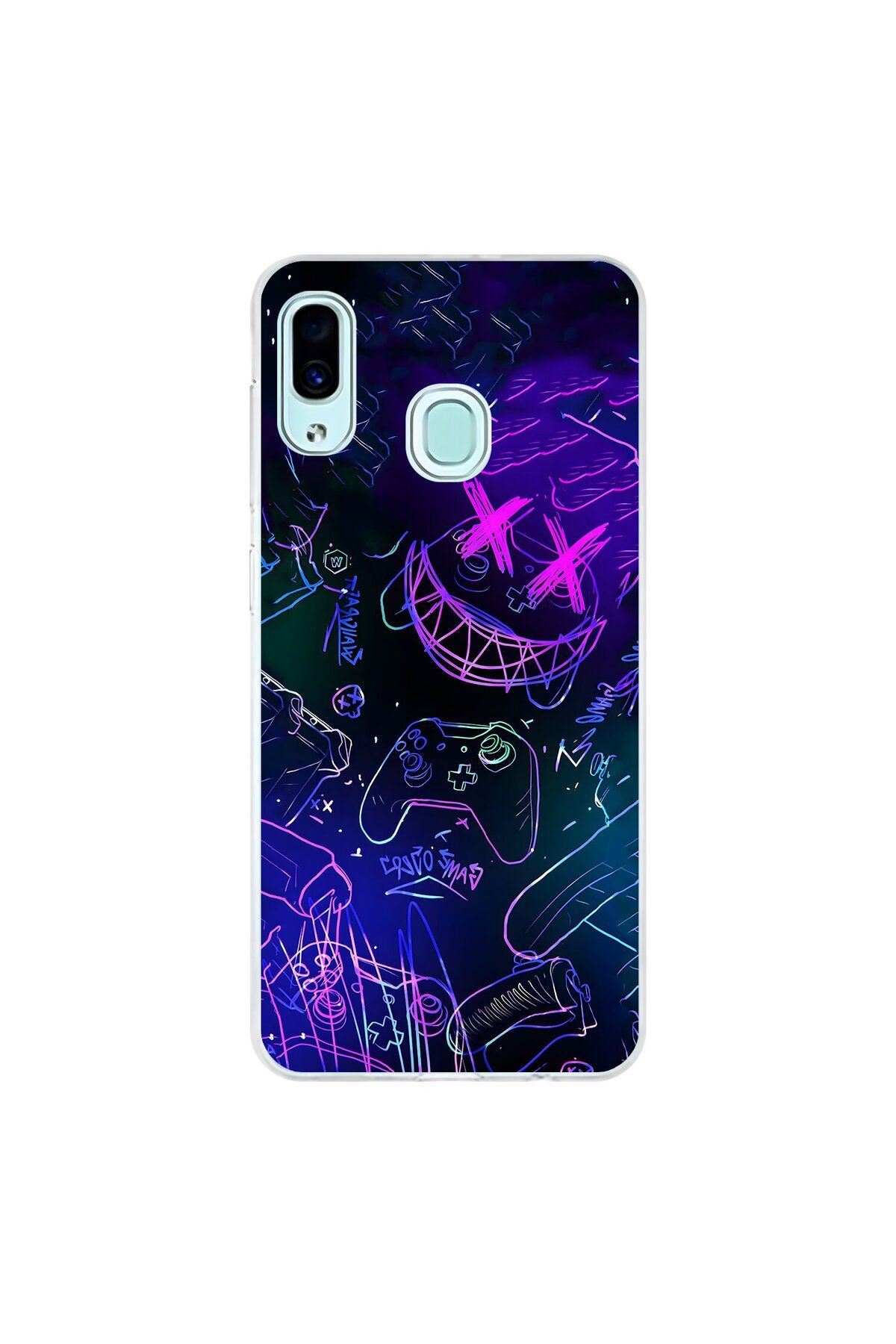 Dali Design Samsung Galaxy A30 Uyumlu Şeffaf Kılıf Graffiti 4 Tasarımlı