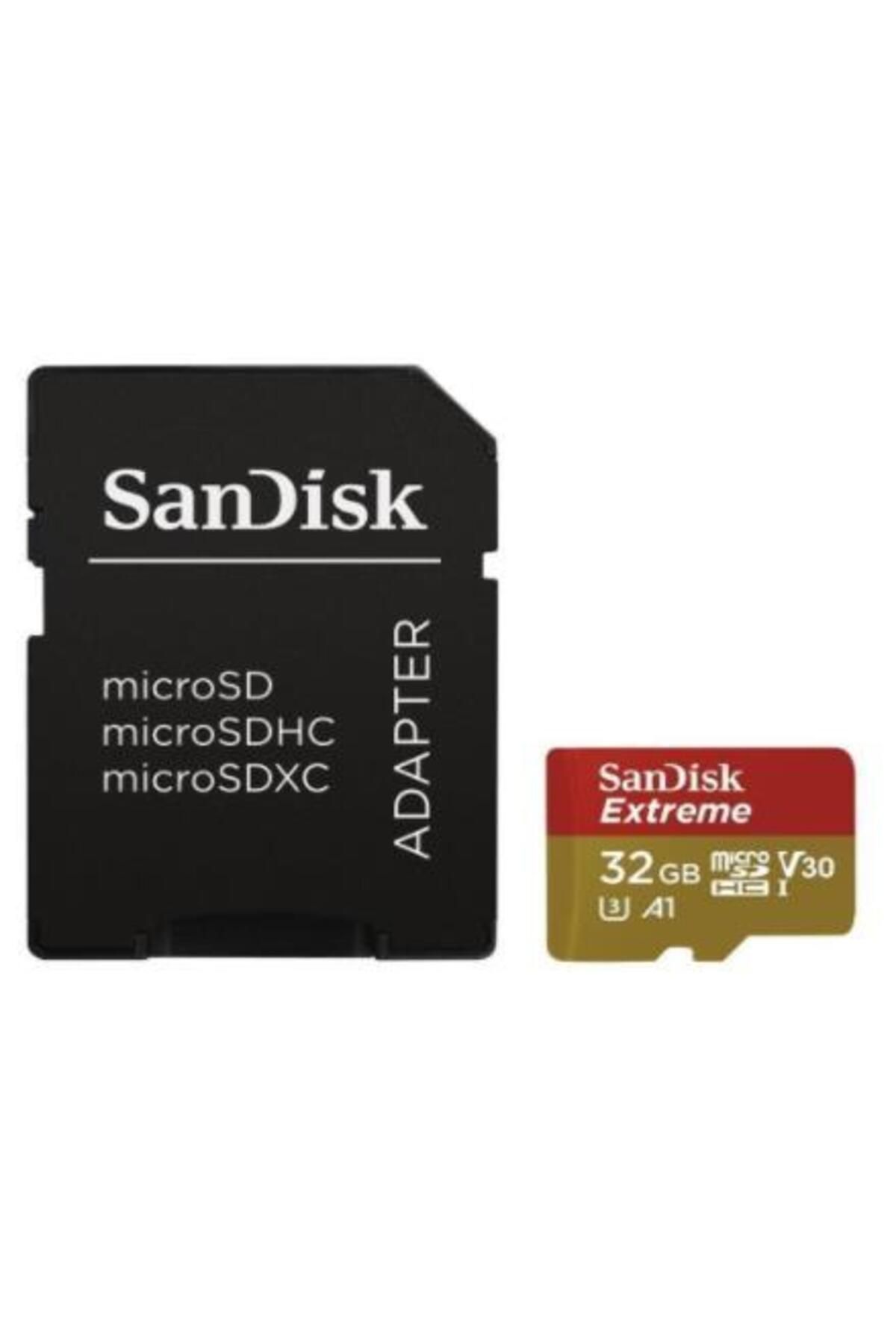 SanDisk-Card de memorie SanDisk Extreme, MicroSDHC, 32GB, pana la 100 MB/s, UHS-I U3, Class 10 + Adaptor SD 2