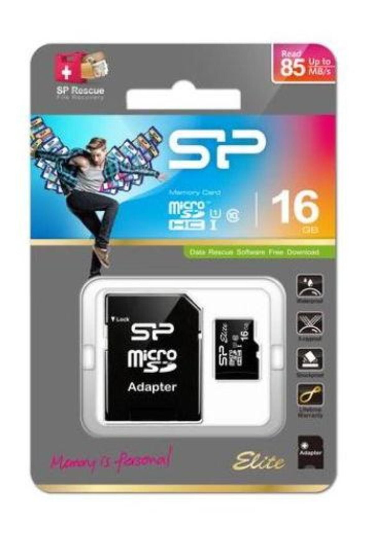 Silicon Power-Silicon Power Elite MicroSDHC memory card, 16 GB, UHS-I U1, Class 10 + SD adapter 1