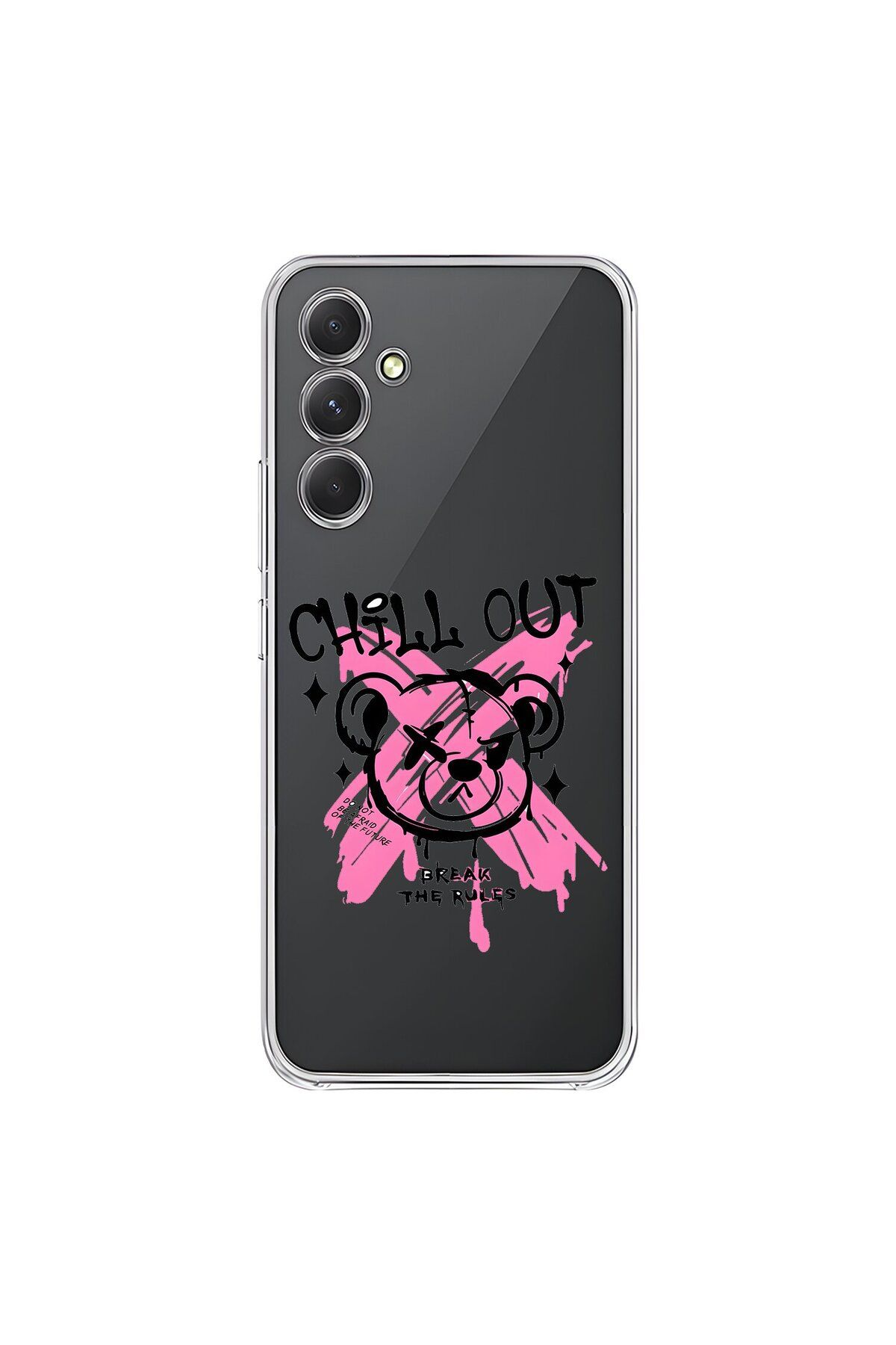 Dali Design Samsung Galaxy A54 Uyumlu Şeffaf Kılıf Graffiti 6 Tasarımlı