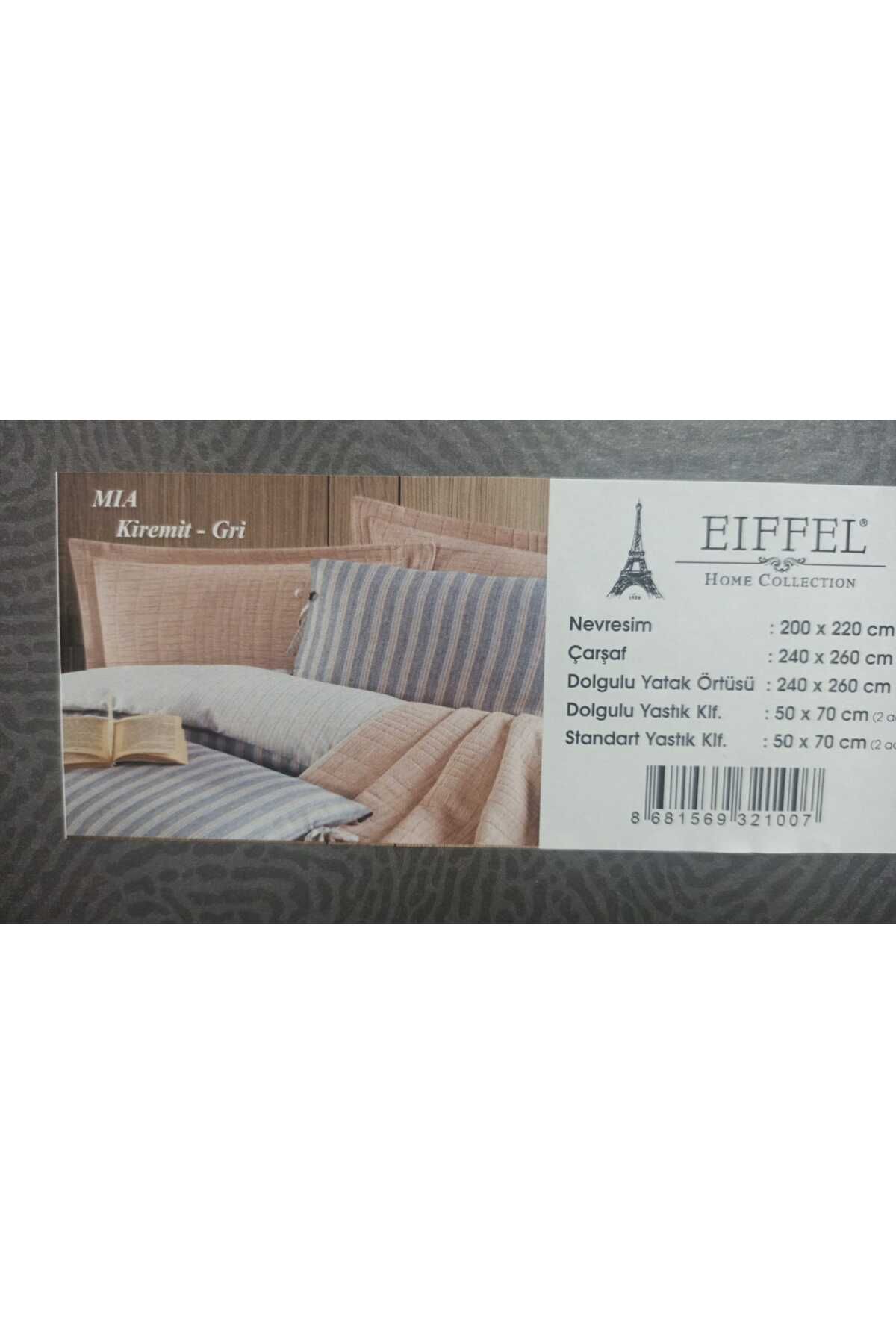 eiffel ARMUTLU YATAK ÖRTÜSÜ NEVRESİM TAKIMI ÇANTALI