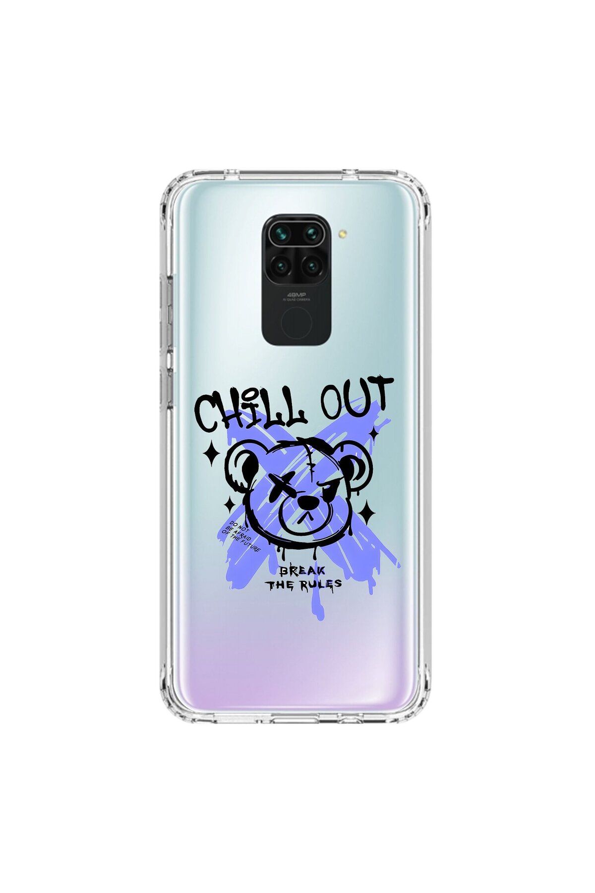 Dali Design Xiaomi Redmi Note 9 Uyumlu Şeffaf Kılıf Graffiti 8 Tasarımlı