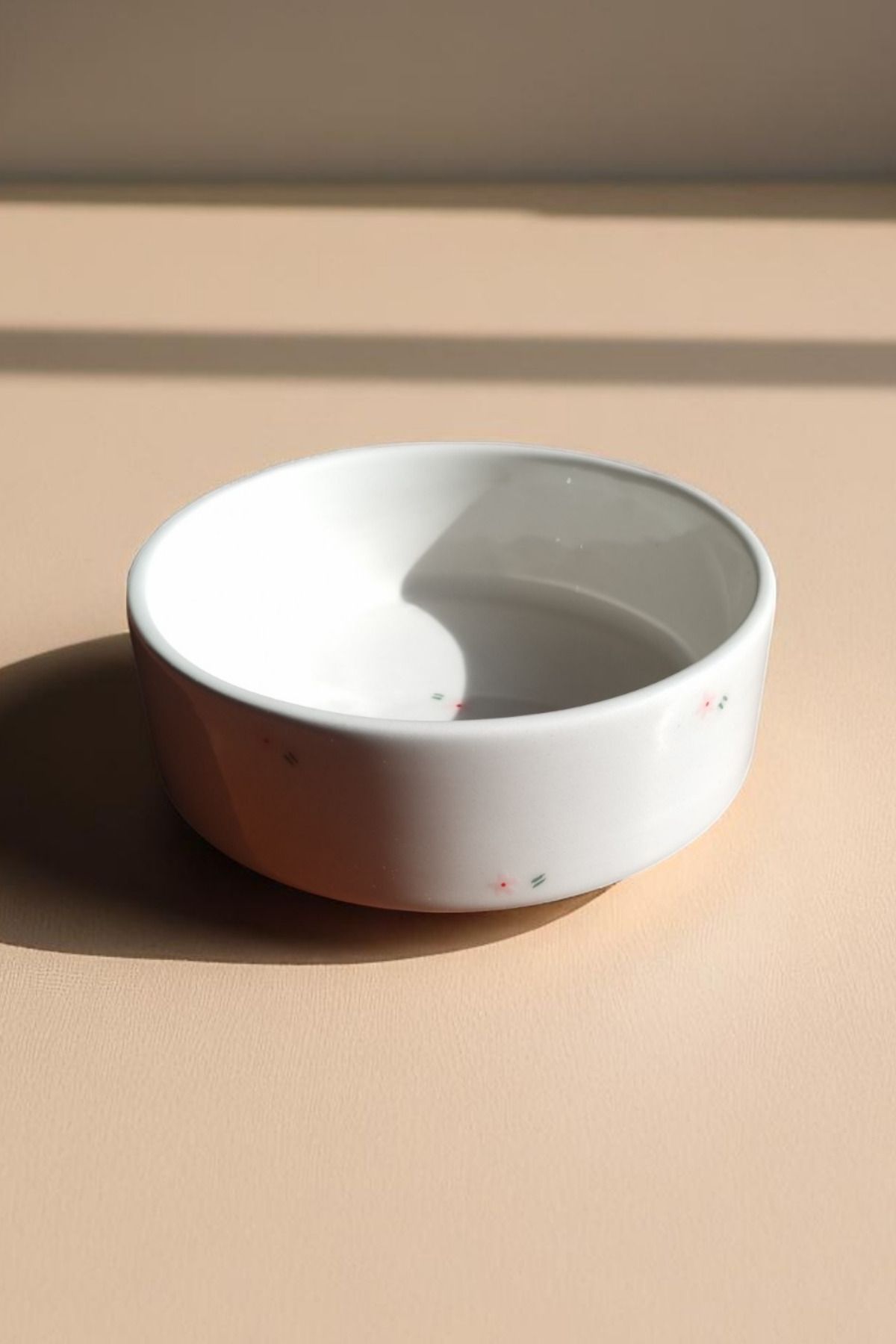 YUUGI CERAMIC El Yapımı Seramik Sunumluk Çiçek Desenli Kase – Tekli Bowl Kase - Salata Kasesi - Orta Boy
