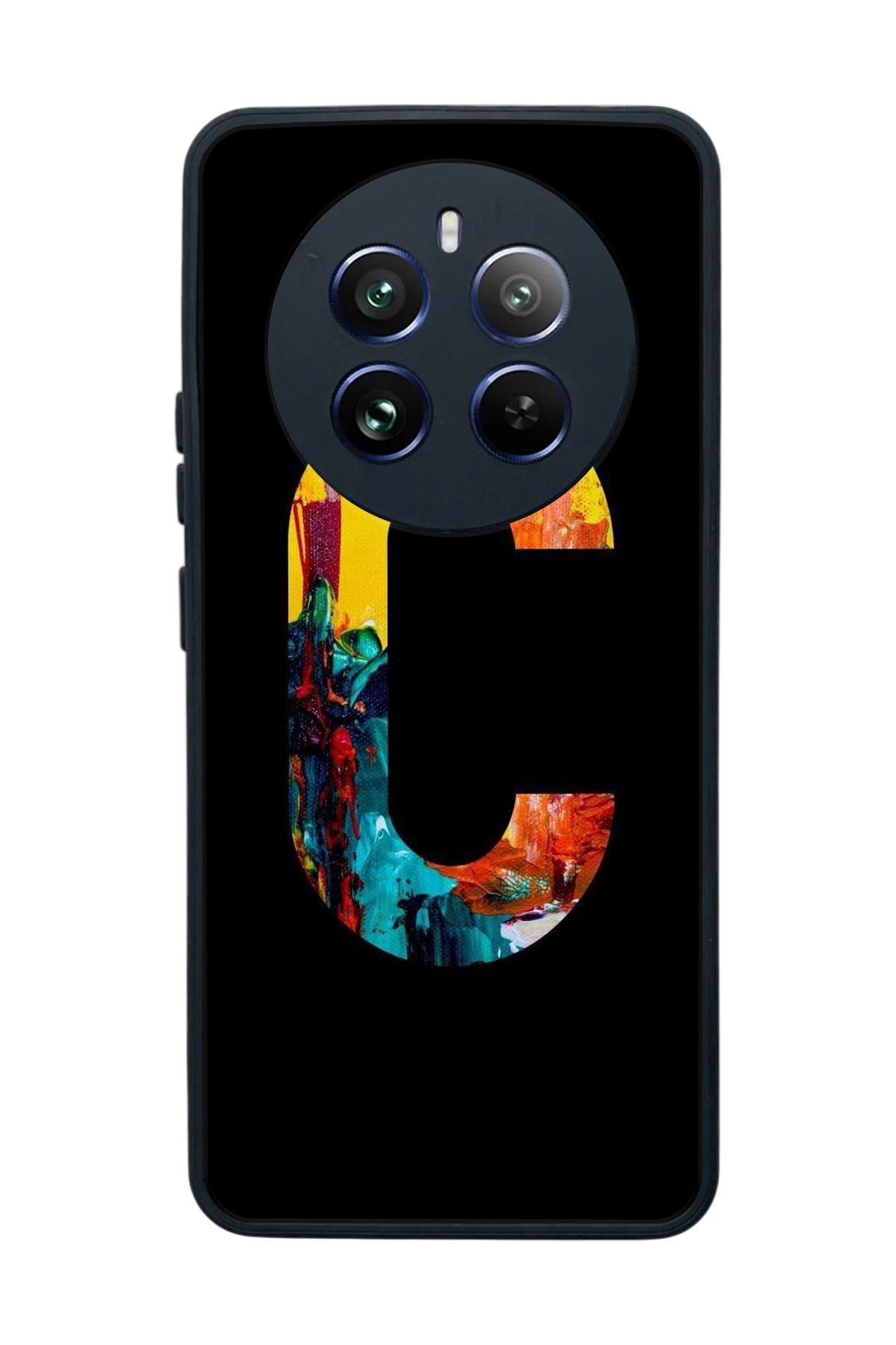 realme 12 Uyumlu Mat Siyah Kılıf – Yumuşak Silikon, Koruyucu, Şok Emici Kapak