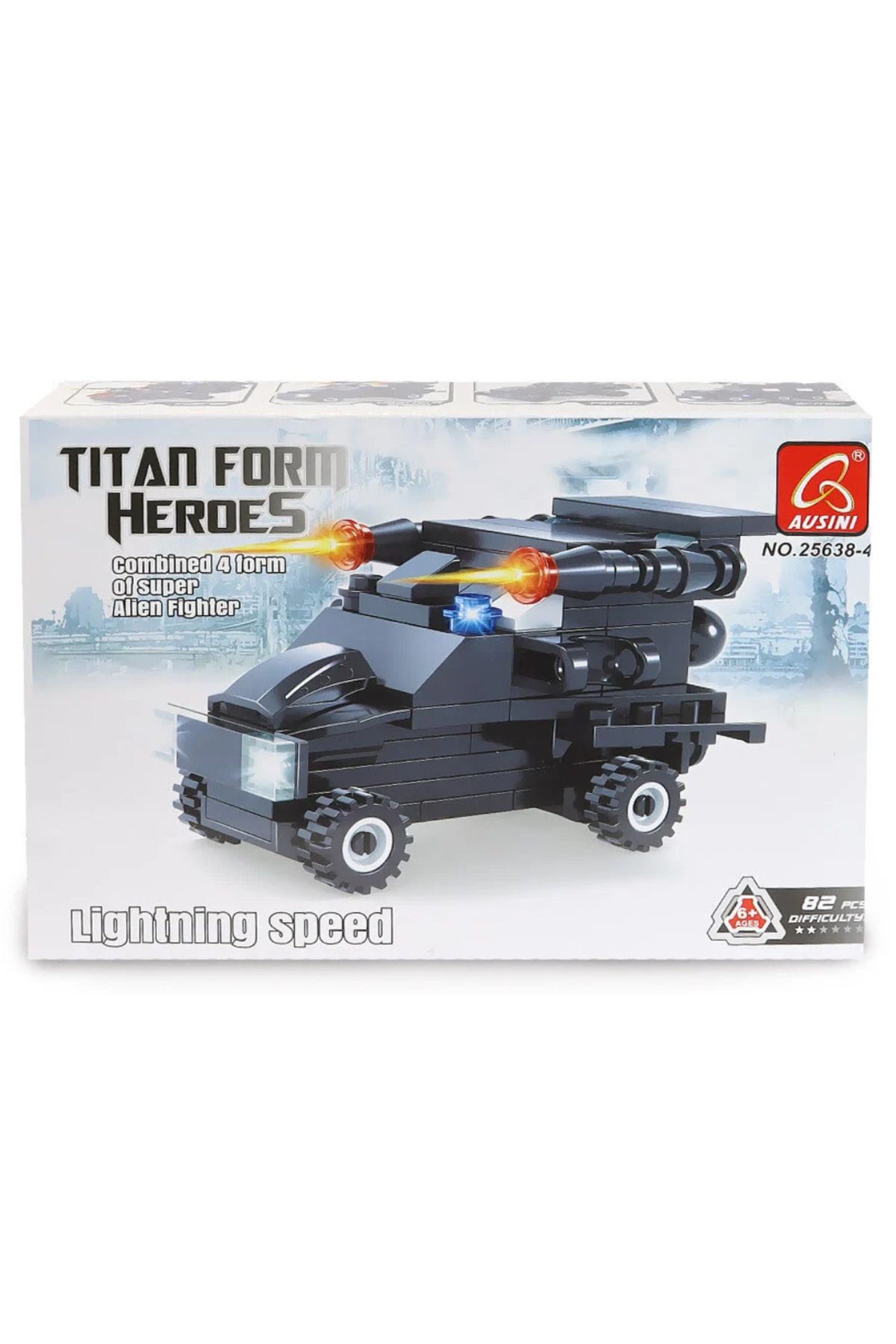 BYR Fırsat Byr Titan Form Heroes-4 Lightning Speed 82 Parça Yeni