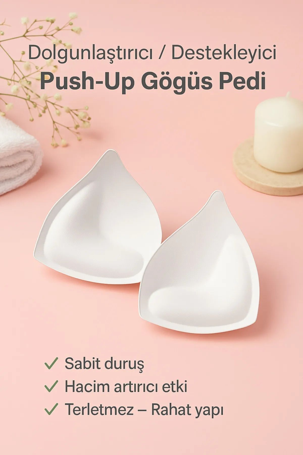 CUPSEA Mayo Bikini Full Destek Duble Dolgu Üçgen Pus-up Pad