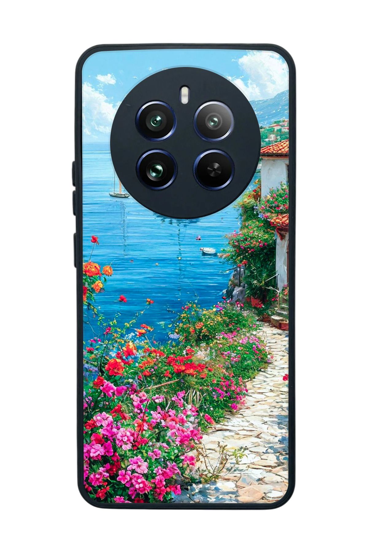 realme 12 Uyumlu Mat Siyah Kılıf – Yumuşak Silikon, Koruyucu, Şok Emici Kapak
