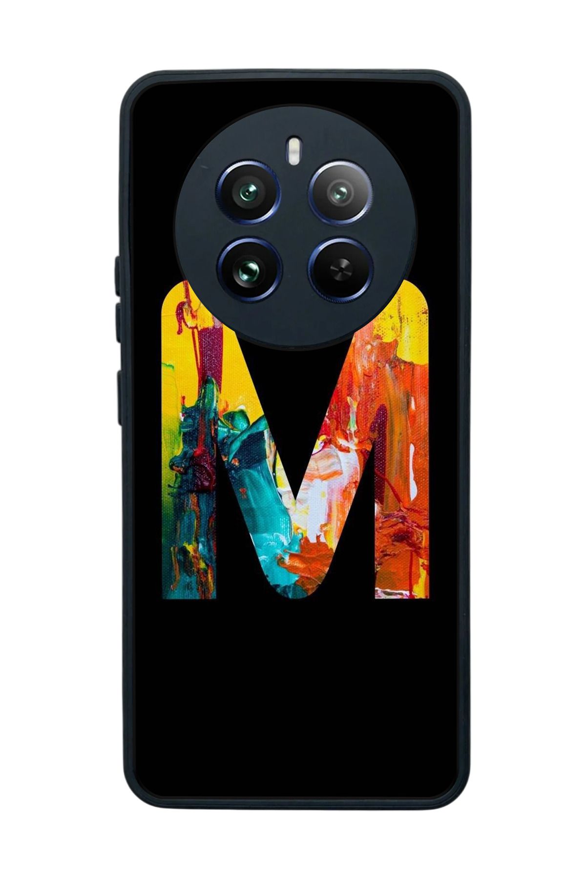 realme 12 Uyumlu Mat Siyah Kılıf – Yumuşak Silikon, Koruyucu, Şok Emici Kapak