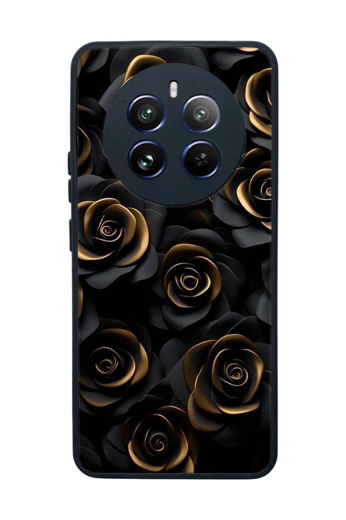 realme 12 Uyumlu Mat Siyah Kılıf – Yumuşak Silikon, Koruyucu, Şok Emici Kapak