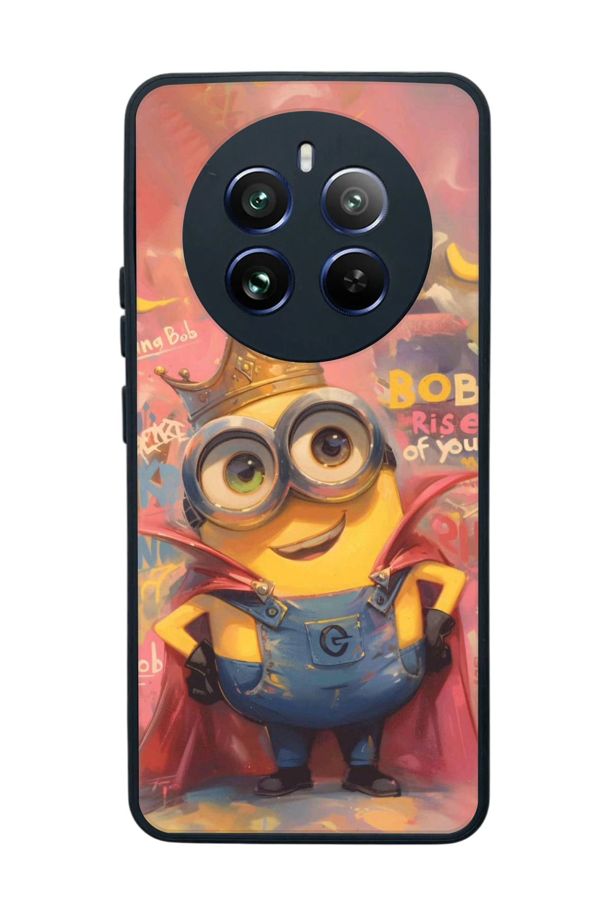 realme 12 Uyumlu Mat Siyah Kılıf – Yumuşak Silikon, Koruyucu, Şok Emici Kapak