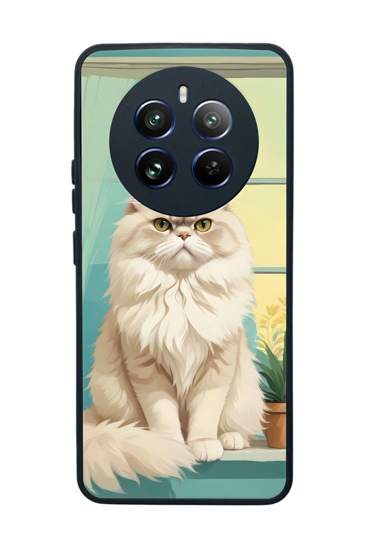 realme 12 Uyumlu Mat Siyah Kılıf – Yumuşak Silikon, Koruyucu, Şok Emici Kapak