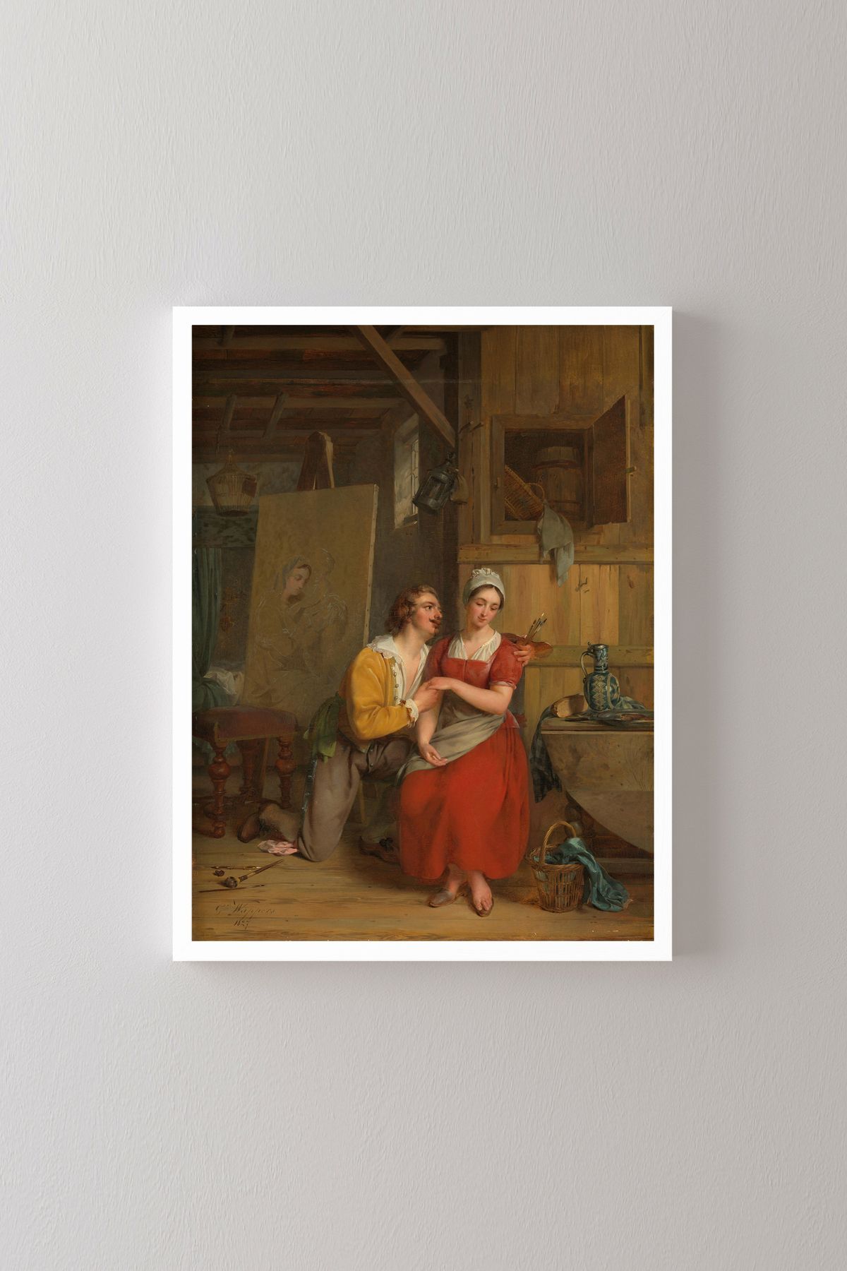 epiqart Modeline Aşık - Beyaz Çerçeve