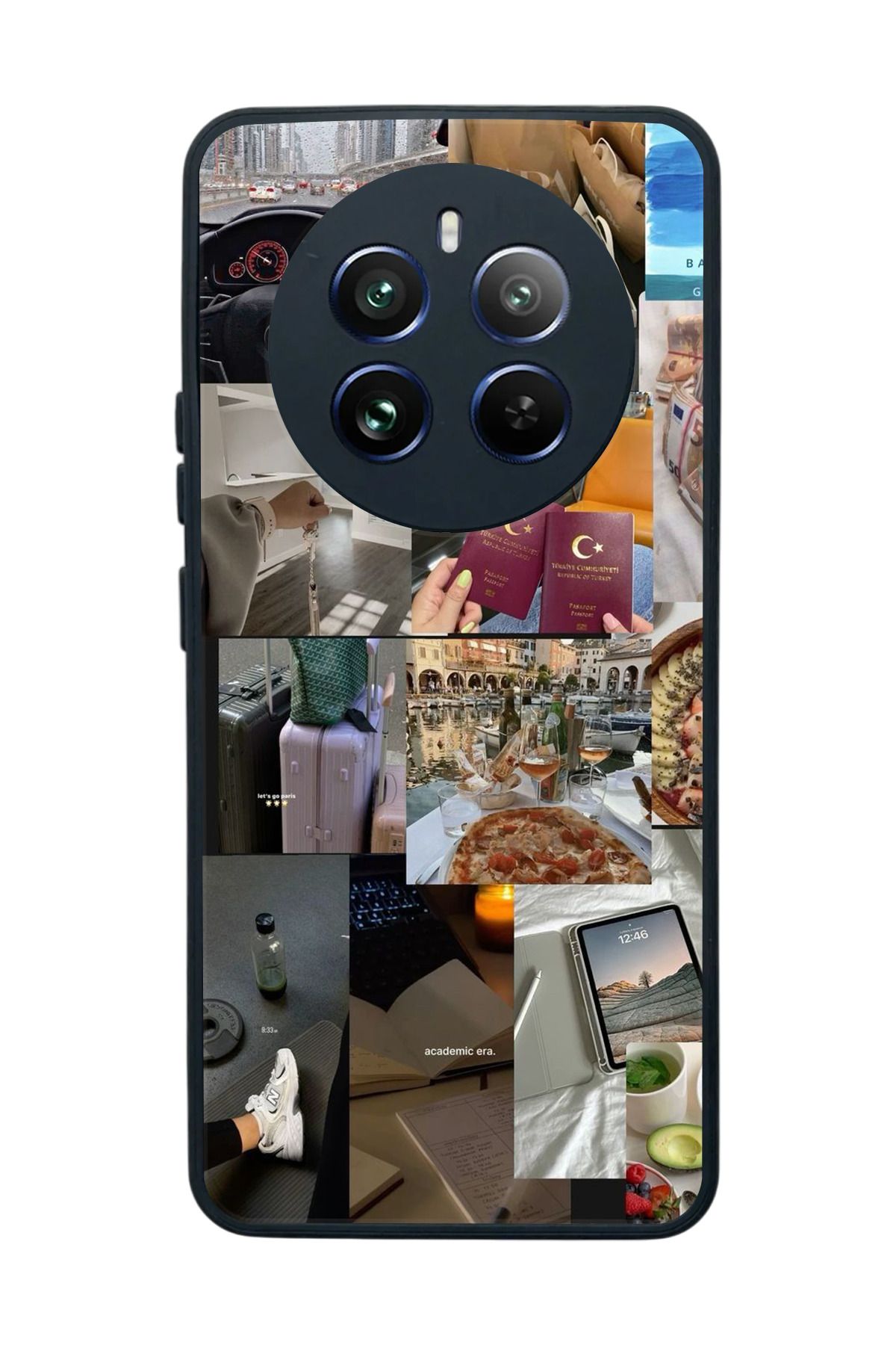 realme 12 Uyumlu Mat Siyah Kılıf – Yumuşak Silikon, Koruyucu, Şok Emici Kapak