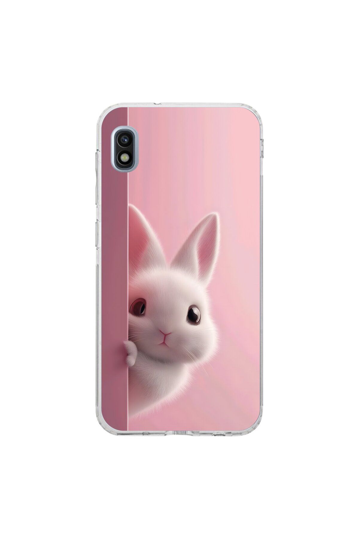 Dali Design Samsung Galaxy A10 Uyumlu Şeffaf Kılıf 5 Peluş Tavşan Tasarımlı
