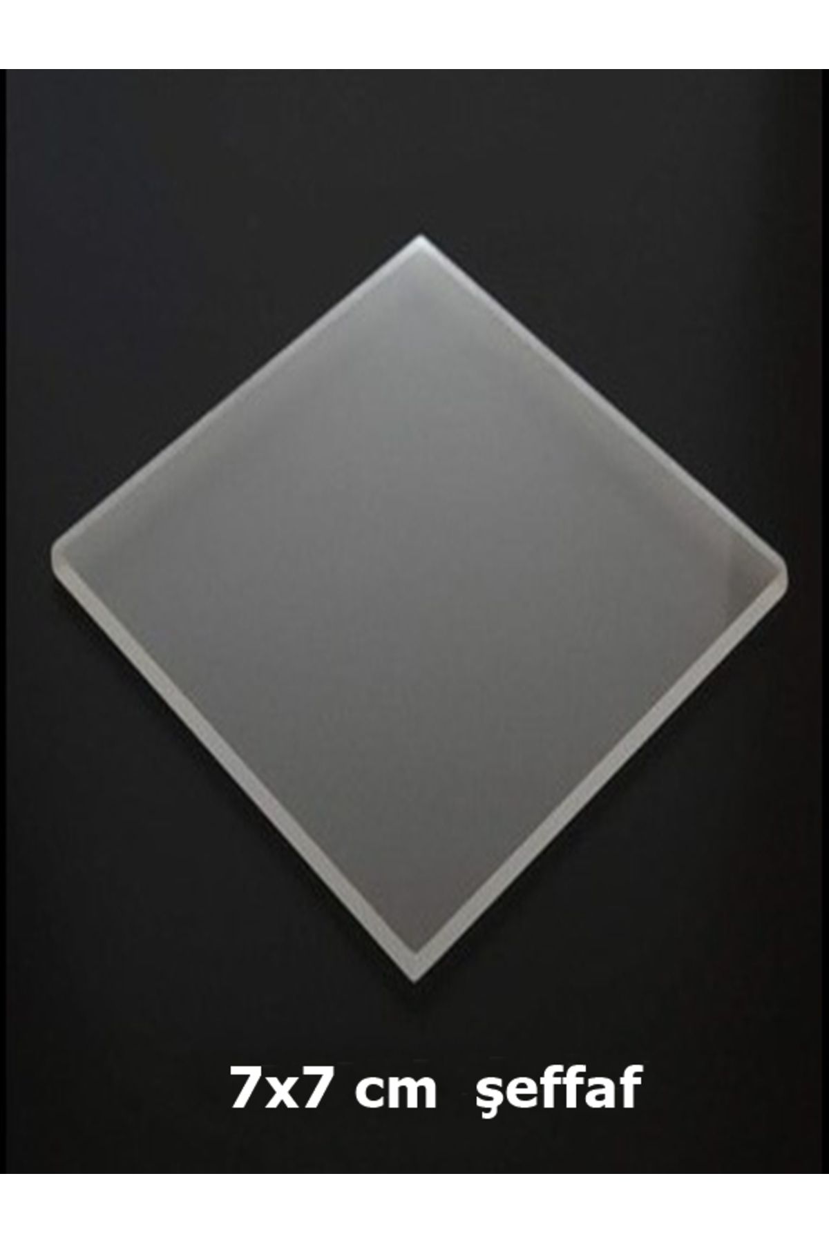 SeHa Design SeHa Pleksi 7cmx7cm şeffaf levha ( 10 adet ) 3 mm kalınlık