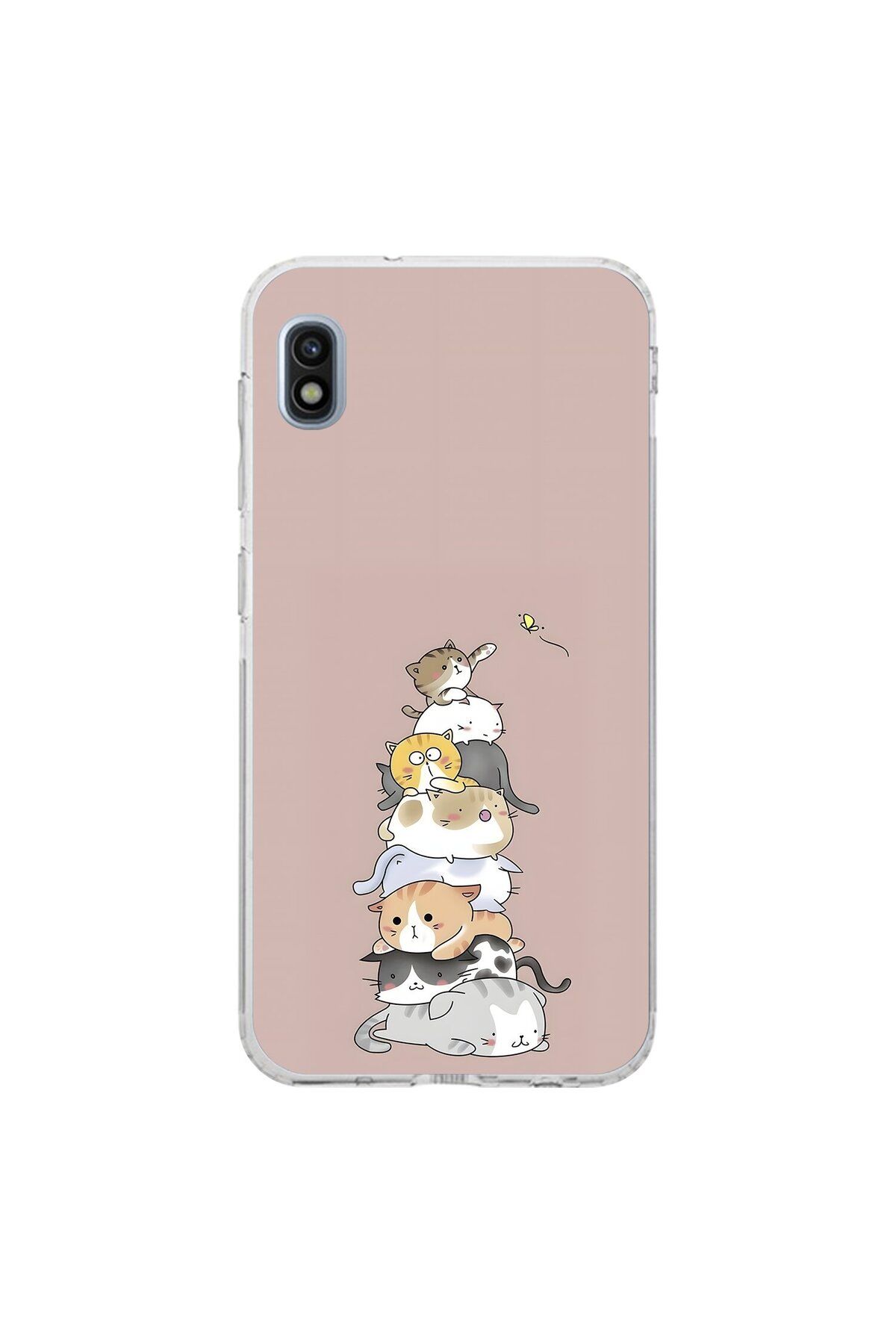 Dali Design Samsung Galaxy A10 Uyumlu Şeffaf Kılıf Kedişler 1 Tasarımlı