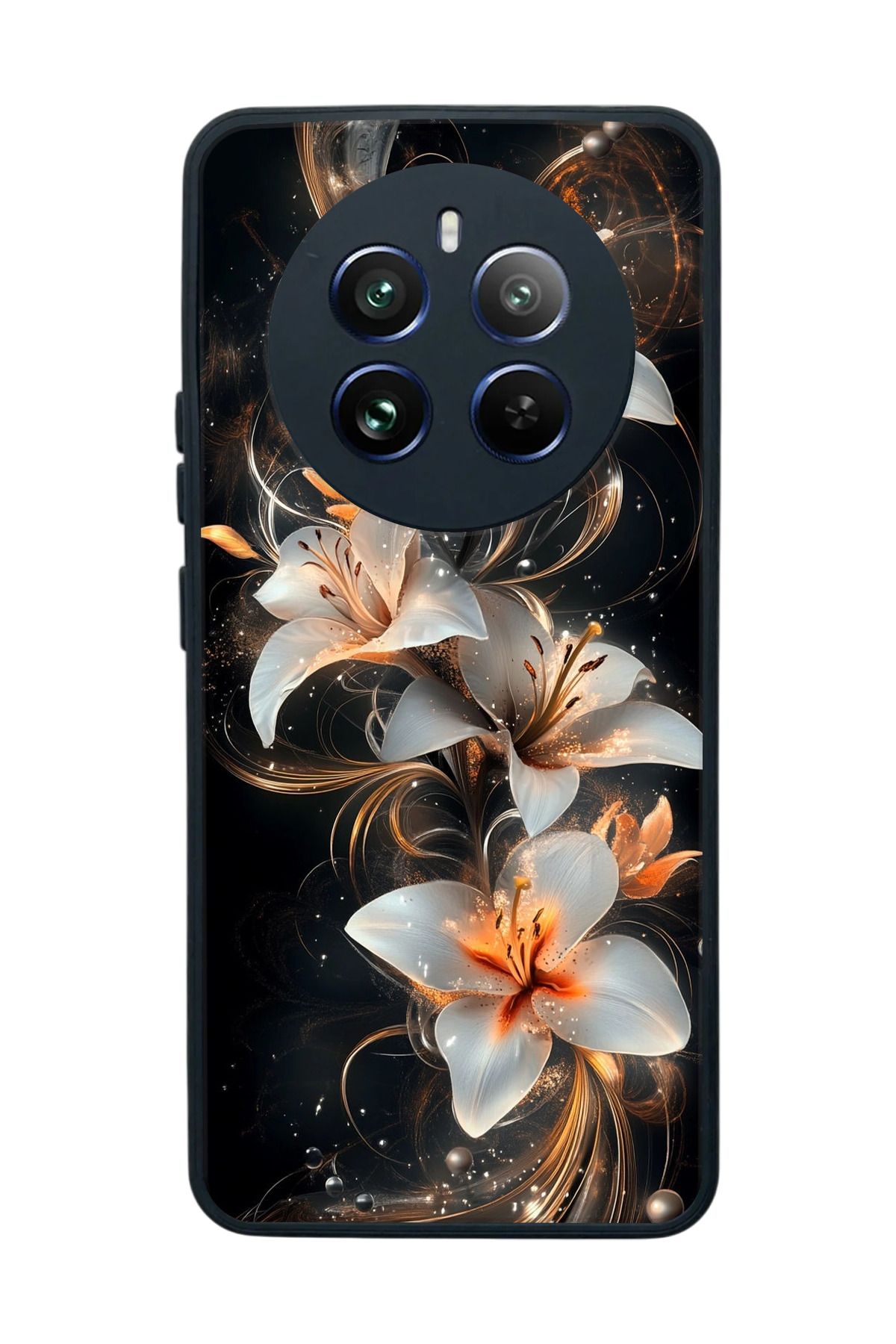 realme 12 Uyumlu Mat Siyah Kılıf – Yumuşak Silikon, Koruyucu, Şok Emici Kapak
