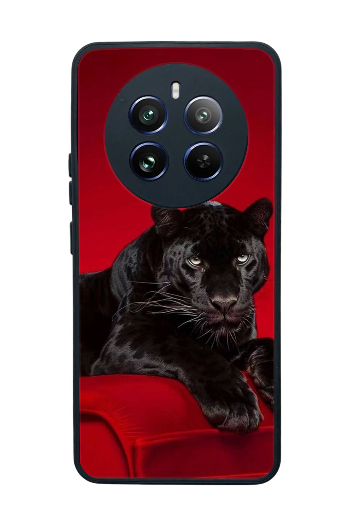 realme 12 Uyumlu Mat Siyah Kılıf – Yumuşak Silikon, Koruyucu, Şok Emici Kapak