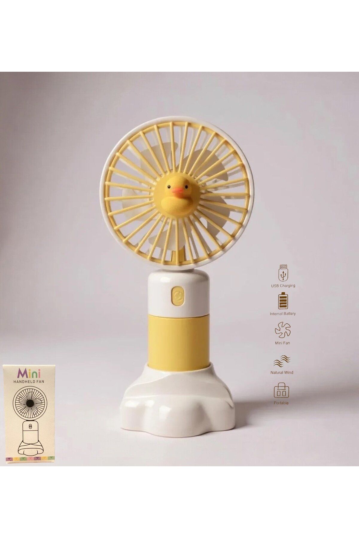 Brokoli Home Handheld USB Şarjlı El Fanı I Mini Taşınabilir Fan I Yaz Serinleticisi I Vantilatör Telefon Standl