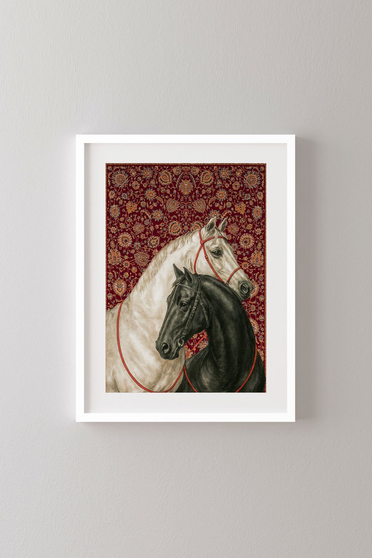epiqart Bozkırın Atları - Beyaz Çerçeve
