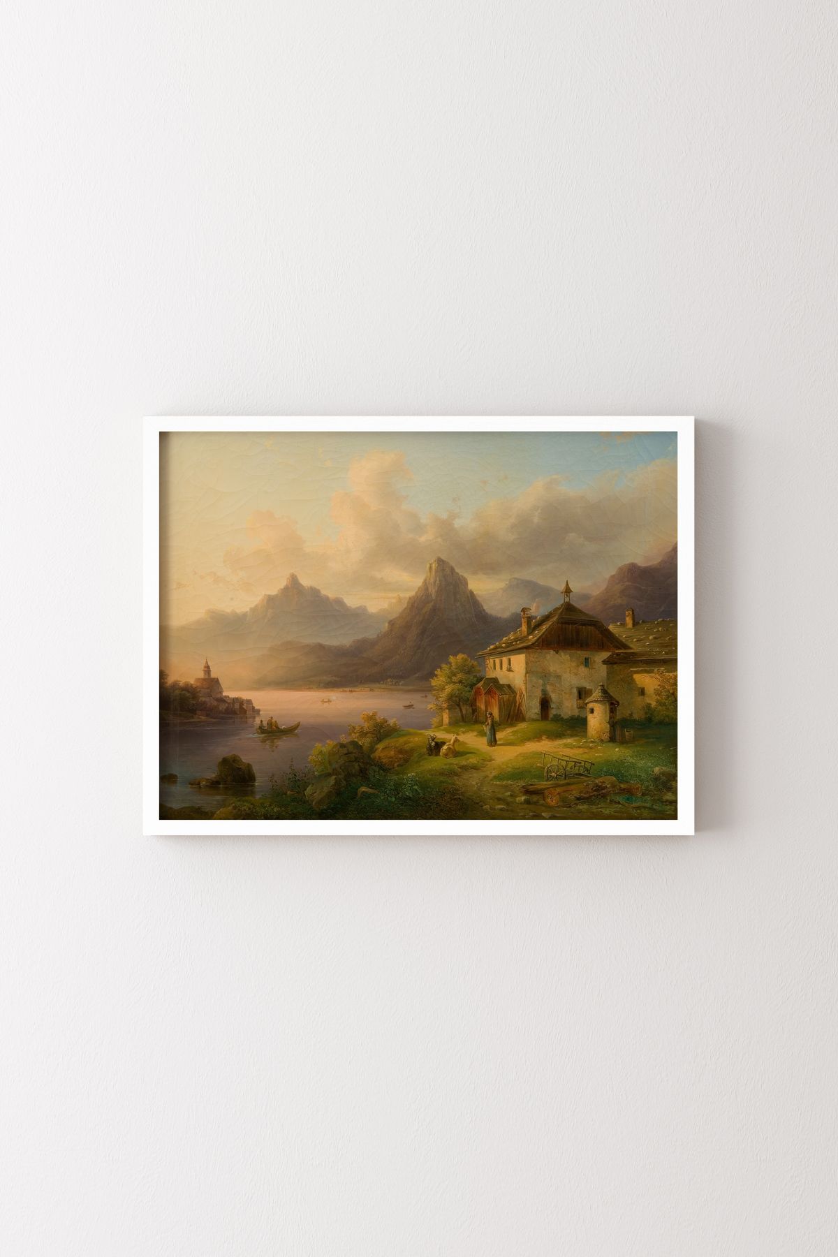 epiqart Bergsee ile Manzara - Beyaz Çerçeve
