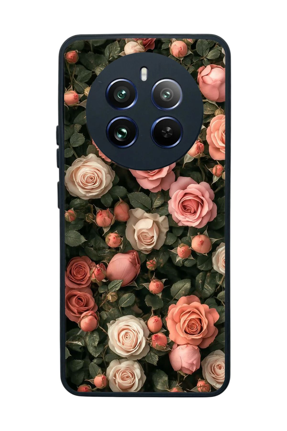 realme 12 Uyumlu Mat Siyah Kılıf – Yumuşak Silikon, Koruyucu, Şok Emici Kapak
