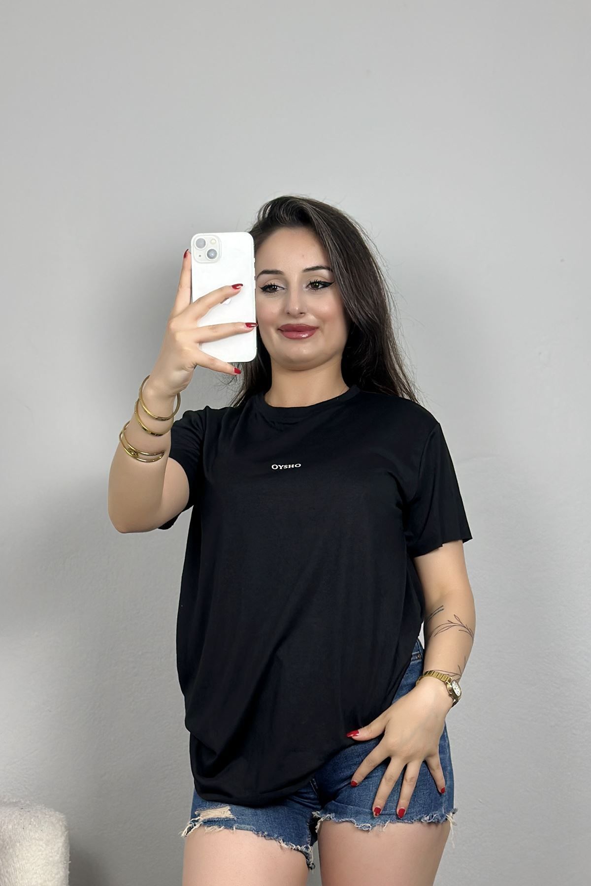 Fashi10 İnce Suprem Pis Dikiş Tişört Siyah