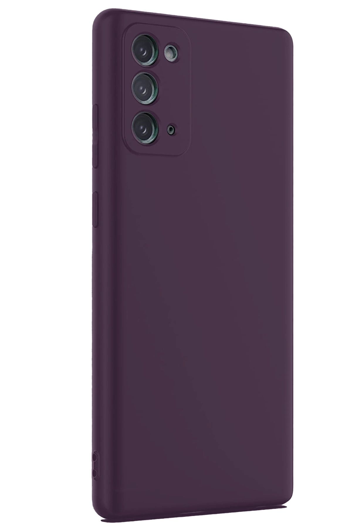 nerede bulurum Newface Samsung Galaxy Note 20 Kılıf First Silikon - Mürdüm