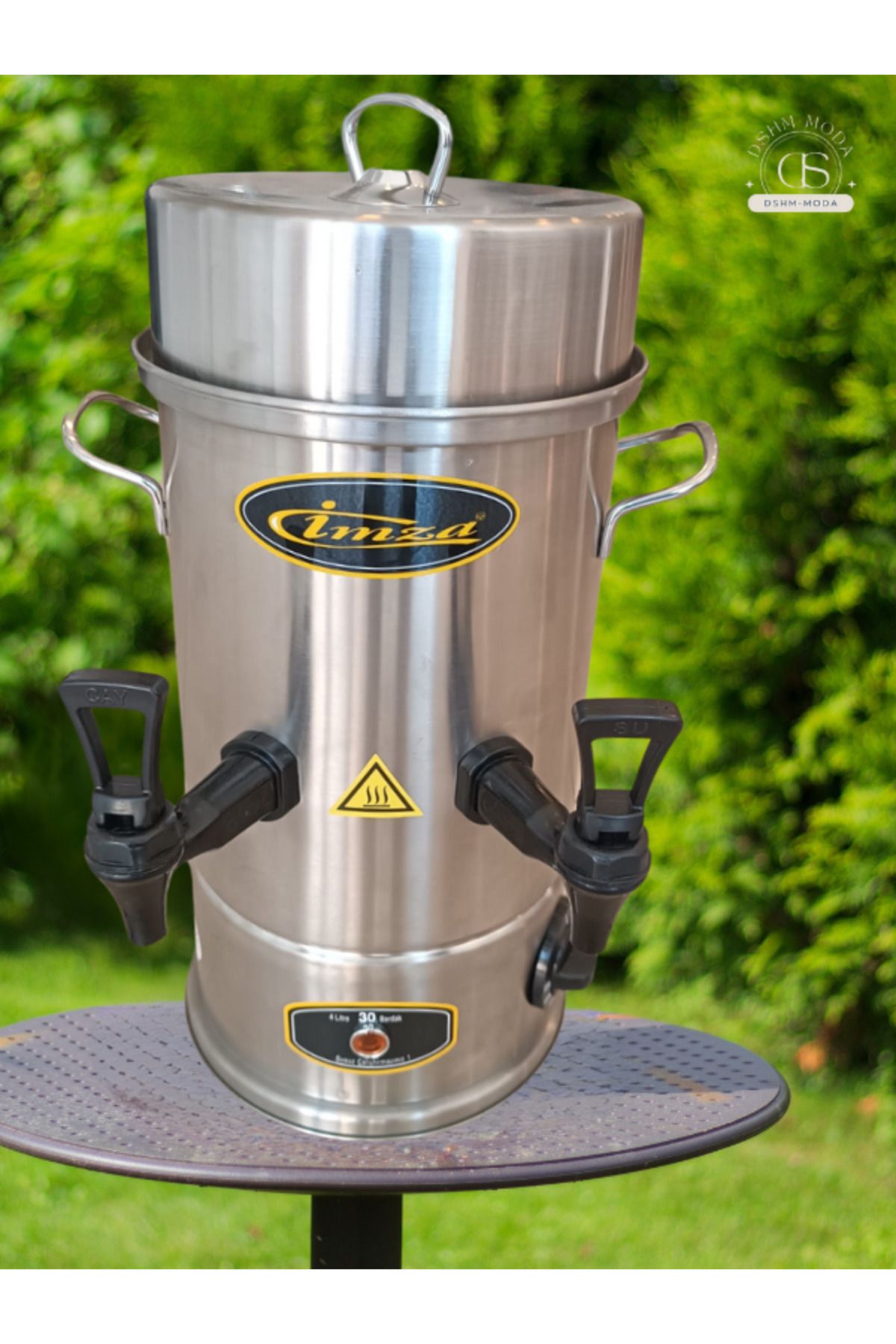 İmza İmza 4 Litre 30 Bardaklık Çay Makinesi – Paslanmaz Çelik, Otomatik Isıtmalı Semaver