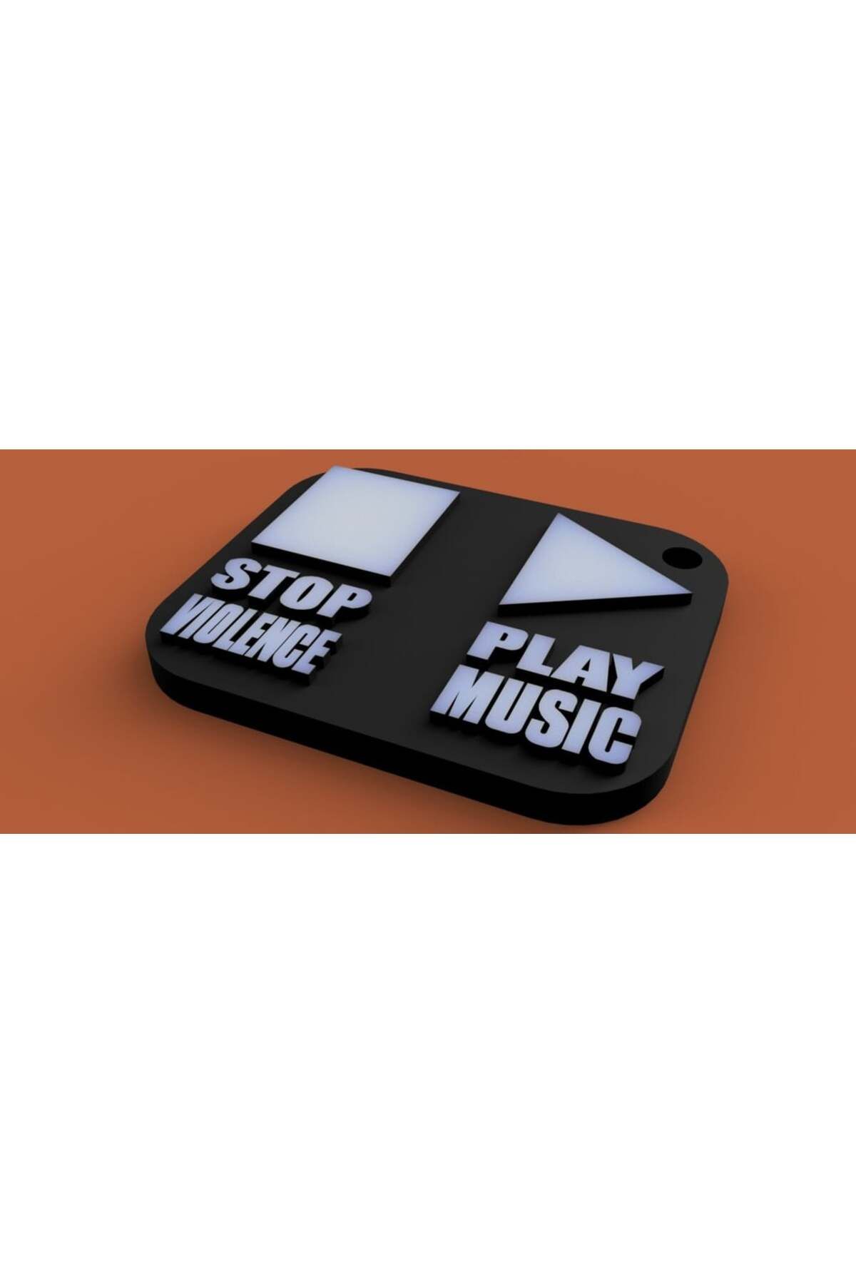 Lucest Şiddete son verin, müzik çalın Anahtarlık! (Plastik Aparattır!!!)