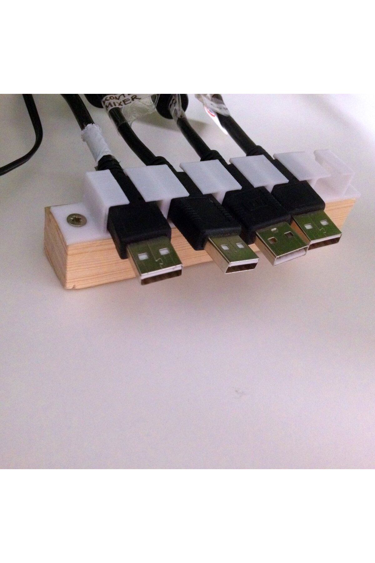 Lucest Düz USB Kablo Tutucu X5 (Kaynak ile) (Plastik Aparattır!!!)