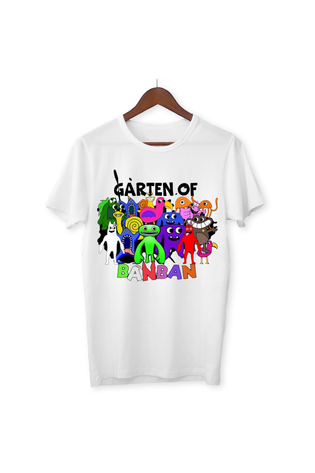 ALPŞAN TİCARET Garten Of Banban Baskılı Unisex Çocuk Tişört T-Shirt Yetişkin Beyaz