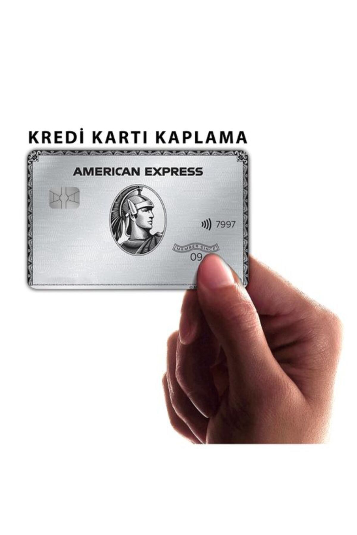 hediyenebak Silver American Express - Papara, Tosla, Otobüs Kart Kaplama Stickeri Kredi Kartı Için