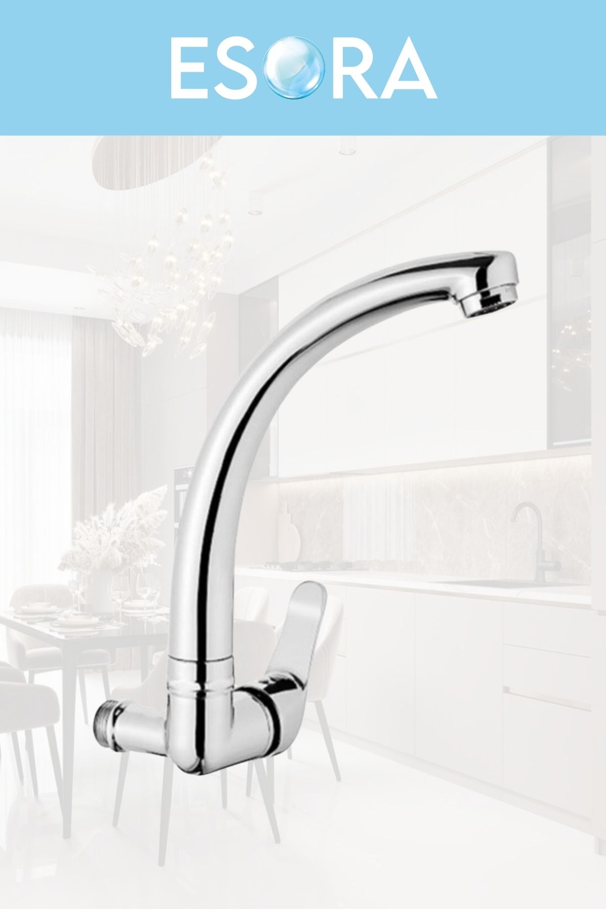 ESORA Duvardan Tek Su Çıkışlı Mutfak Lavabo Bataryası Musluğu