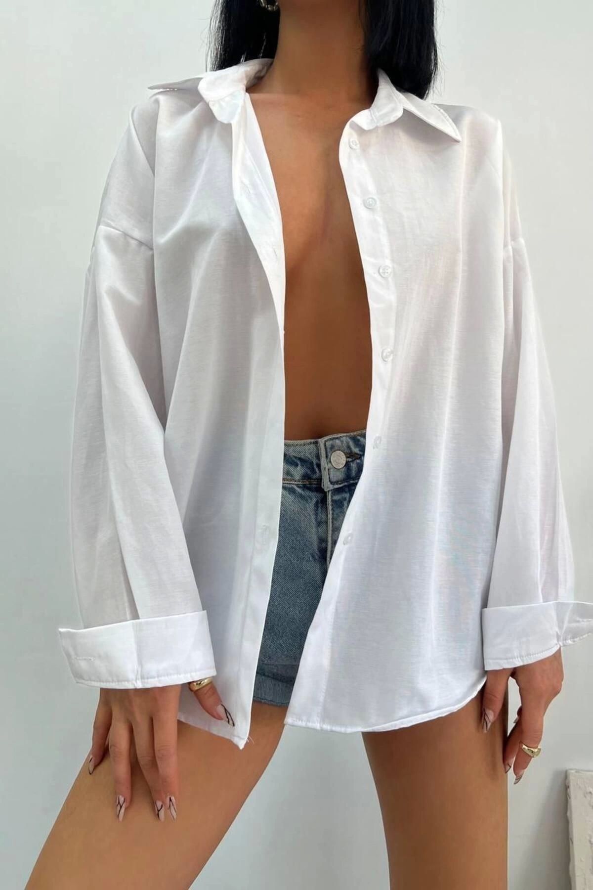 Store %100 keten premium unisex gömlek eş kombin gömleği