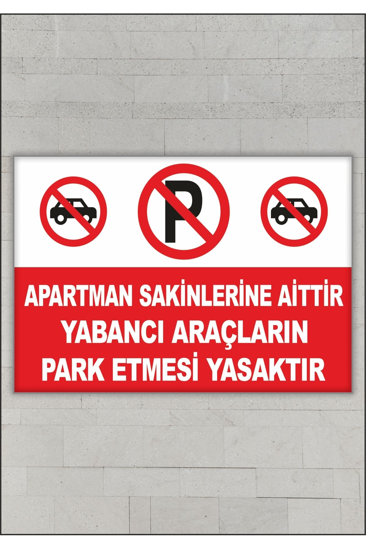 DB Apartmana Aittir Park Etmek Yasaktır Uyarı Levhası | 50x35 cm | 3mm Dekota