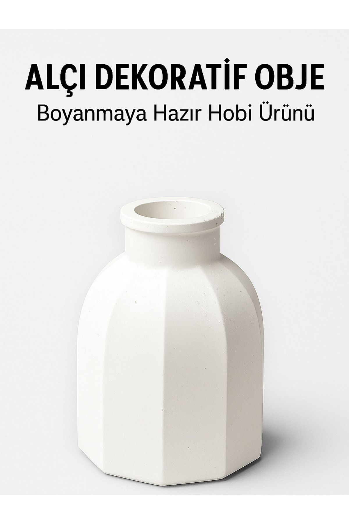 WeSank 10 Adet Modern Tasarımlı Alçı Dekoratif Vazo – Boyanabilir Hobi Ürünü