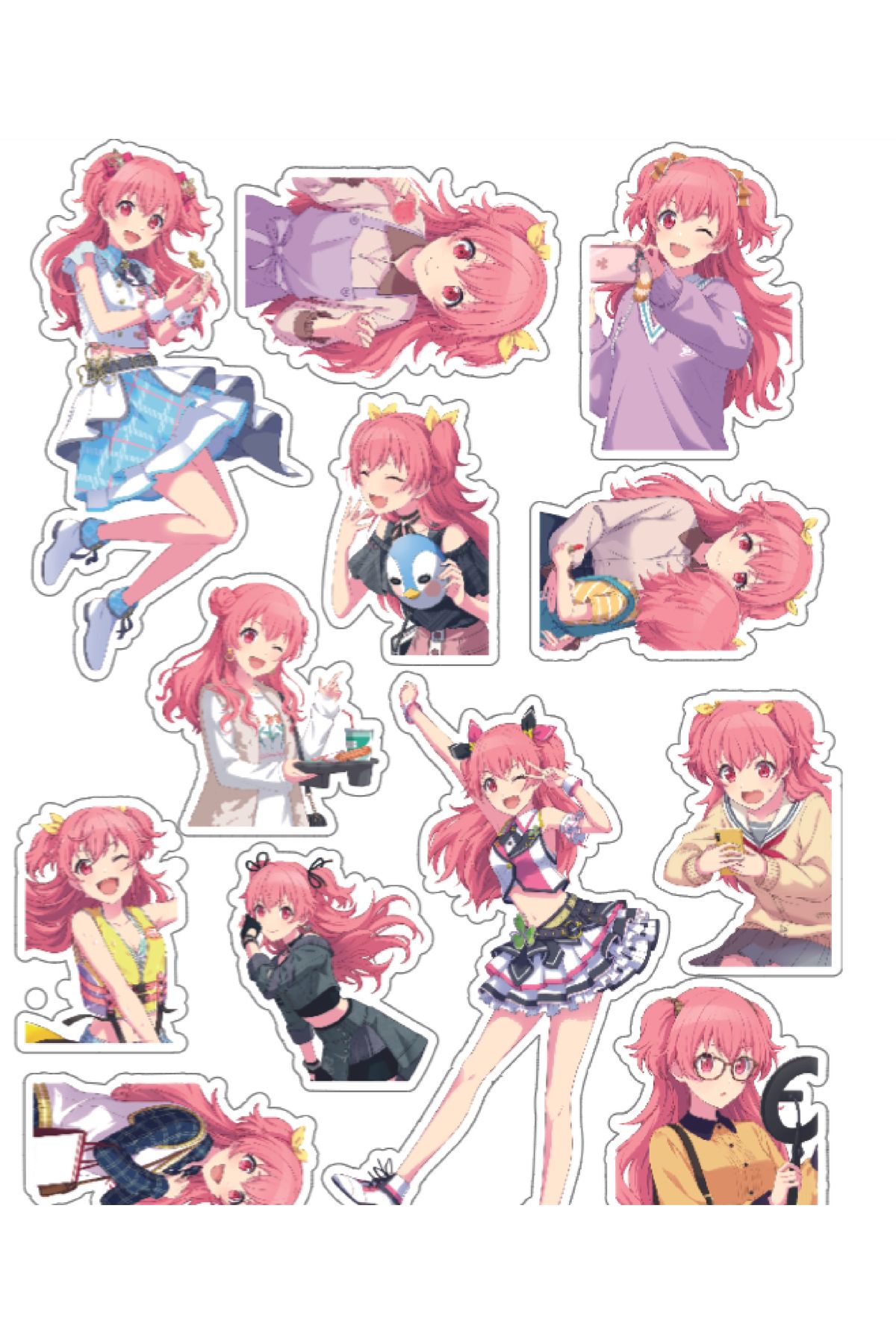 nihonwosekai Hatsune Miku Colorful Project Sekai Anime Sticker Seti Pjsekai Momoi Airi