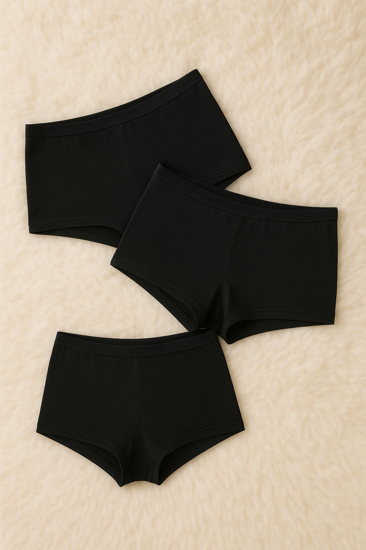 Loule Kadın İç Giyim 3 Adet Esnek Pamuklu & Modal Boxer Şort LL.22.ILK554.001